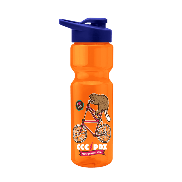 Blazer 28oz Transparent Bike Bottle w/Drink-thru Lid 354