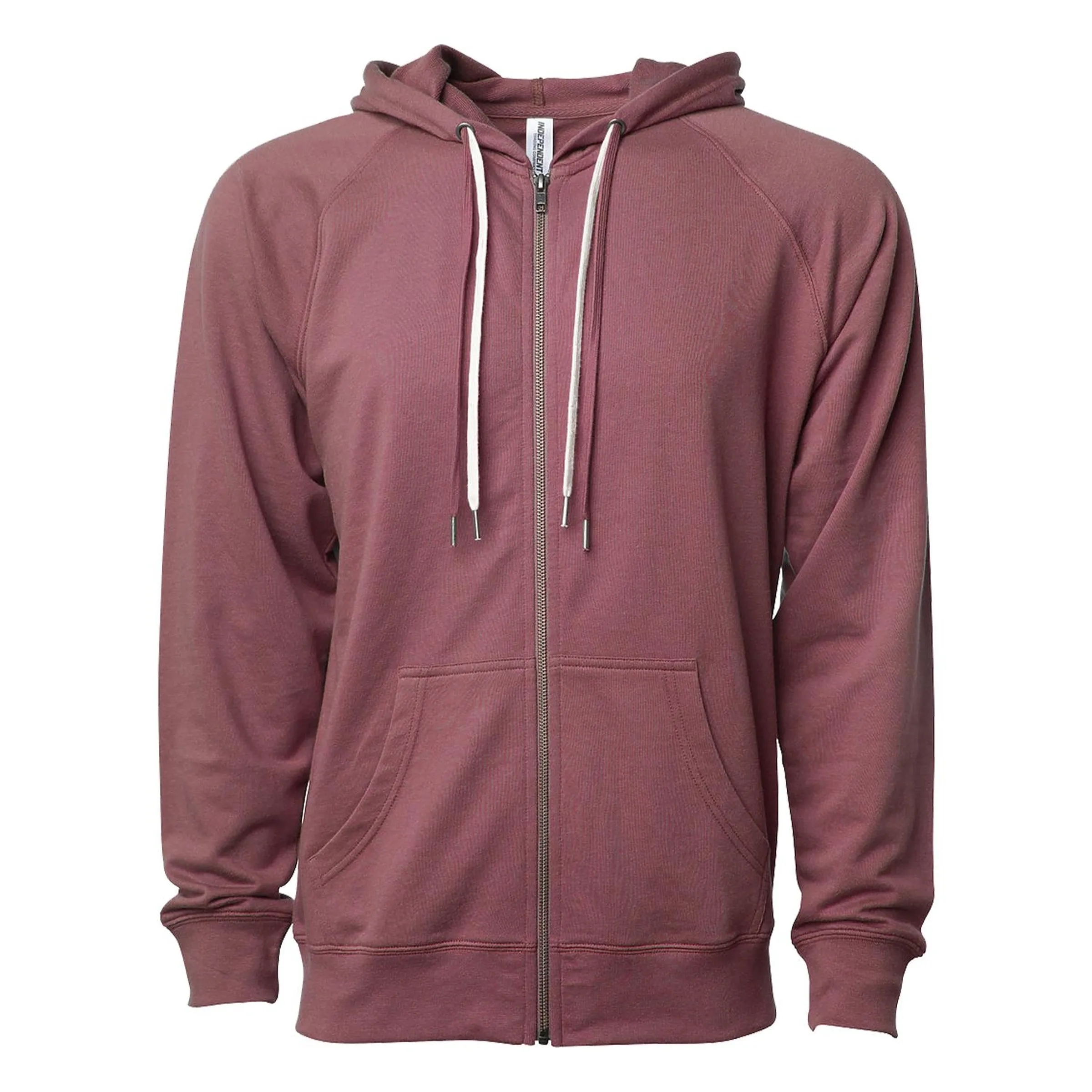 Unisex Lightweight Loopback Terry Zip Hood 20