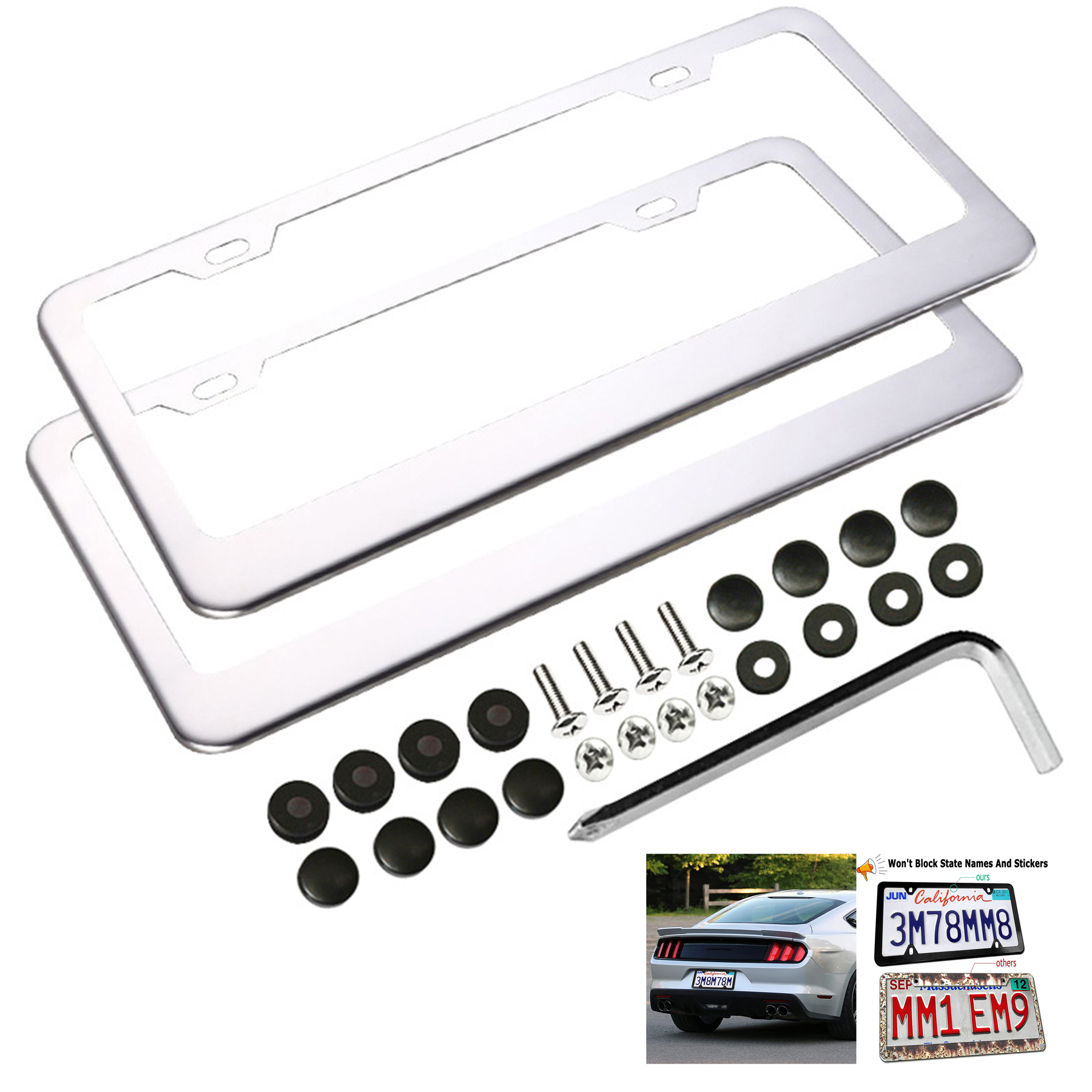 Stainless Steel License Plate Frame 1