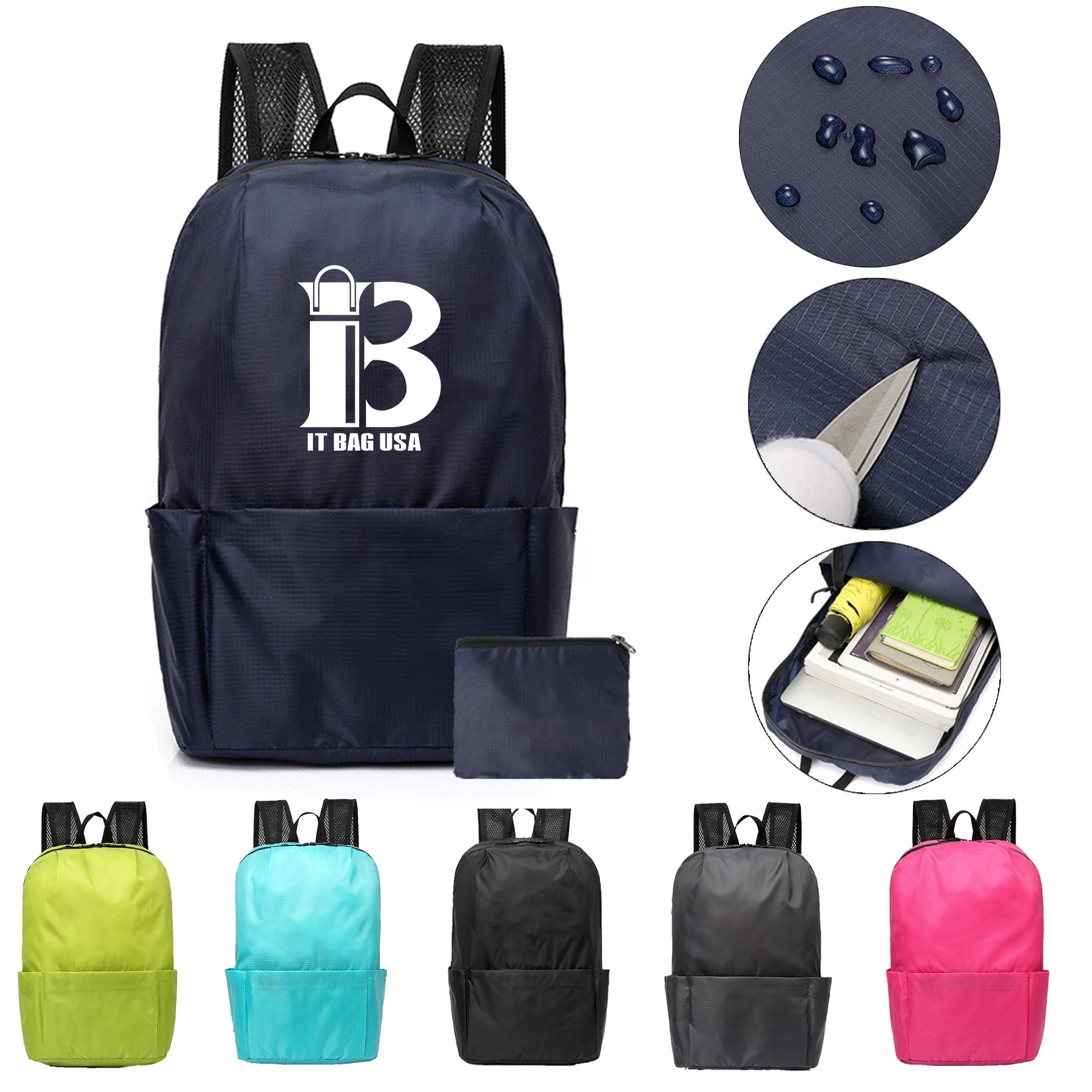 Lightweight Foldable Backpack Water Resistant Travel Hiking 2