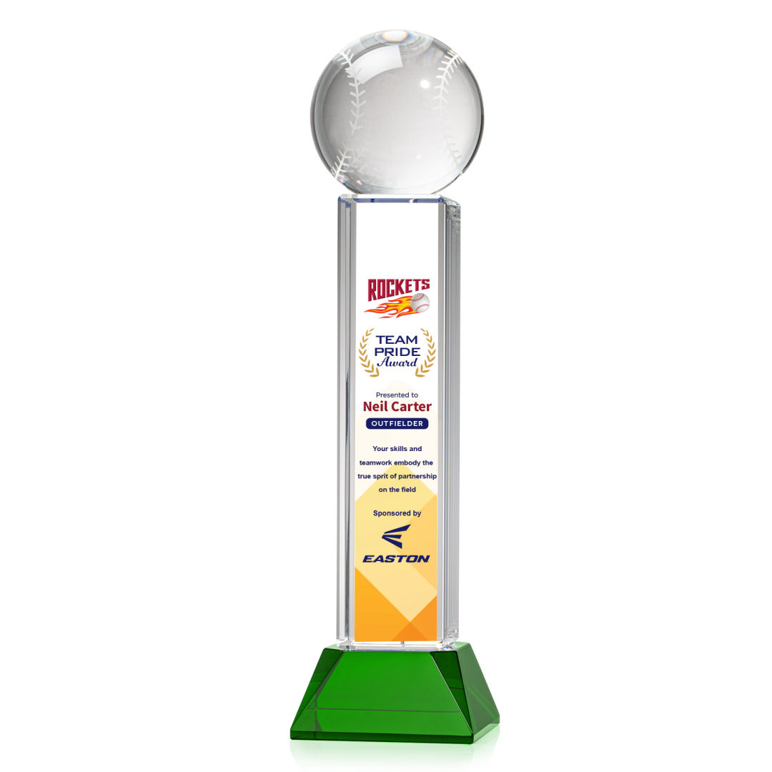 Baseball VividPrint™ Award on Stowe - Green 15