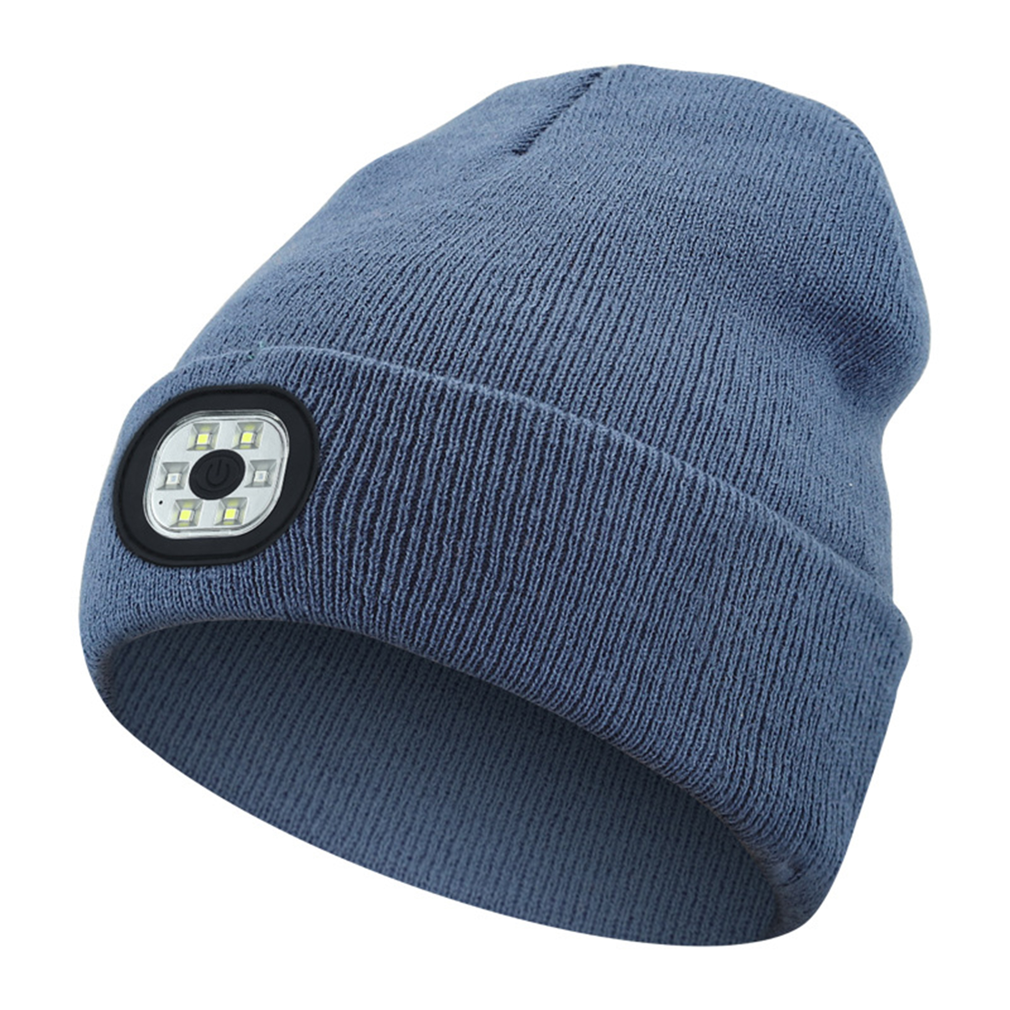 Acrylic Knit Beanie With Rechargeable LED Light 7.87" x 8.6" x 2" 11