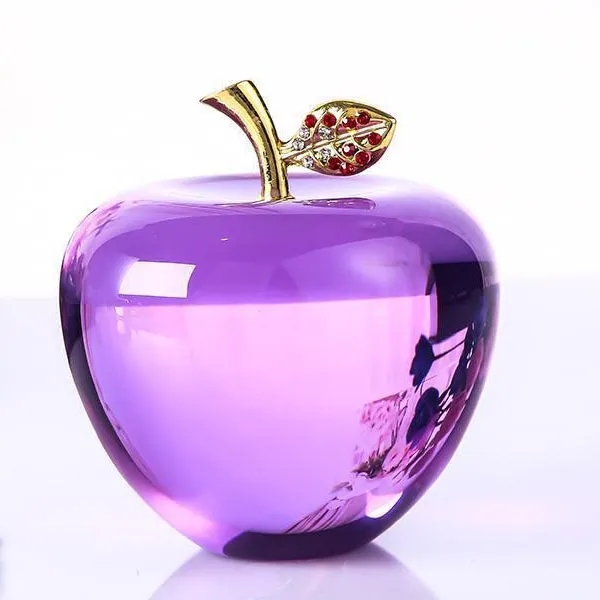 Crystal Glass Red Christmas Apples 6