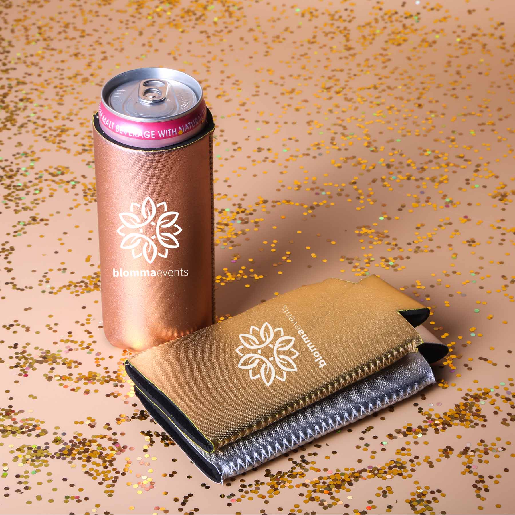 12oz. Slim Metallic Neoprene Collapsible can cooler 8