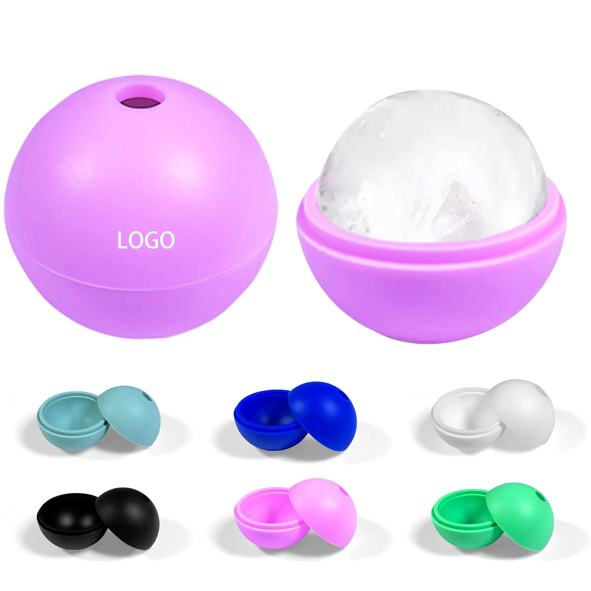 Silicone Round Ice Cube Molds 4