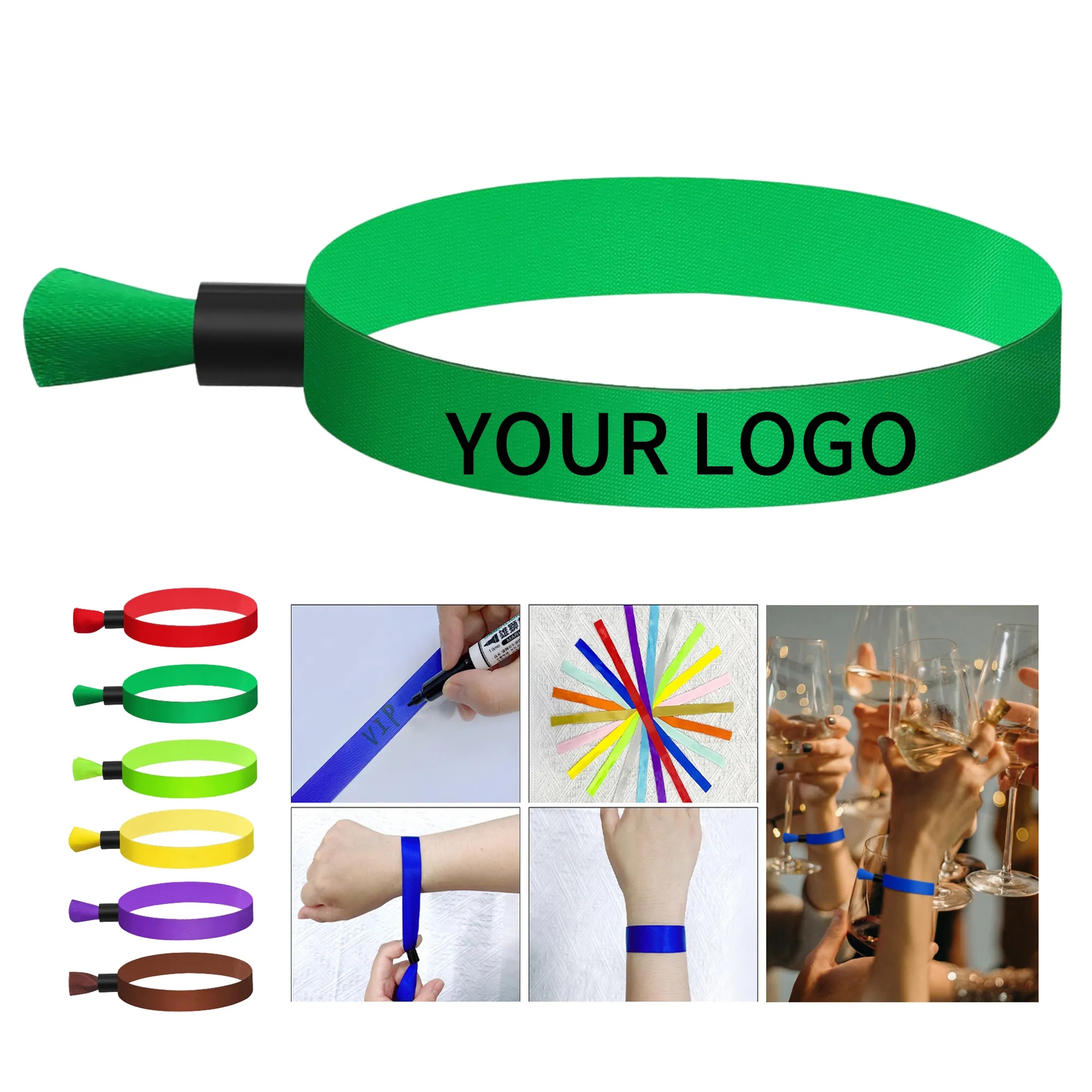 Polyester Satin Wristband 13.7 Inch for Festivals 1