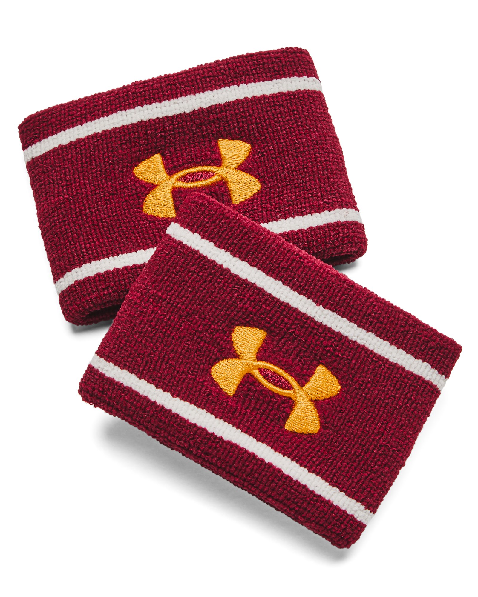 UA Striped Performance Terry Unisex 2-Pack Wristbands 7