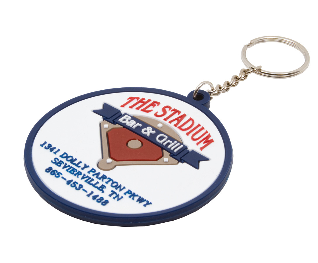 Soft PVC Key Tag 2D; 3.97" - 4.3" diameter