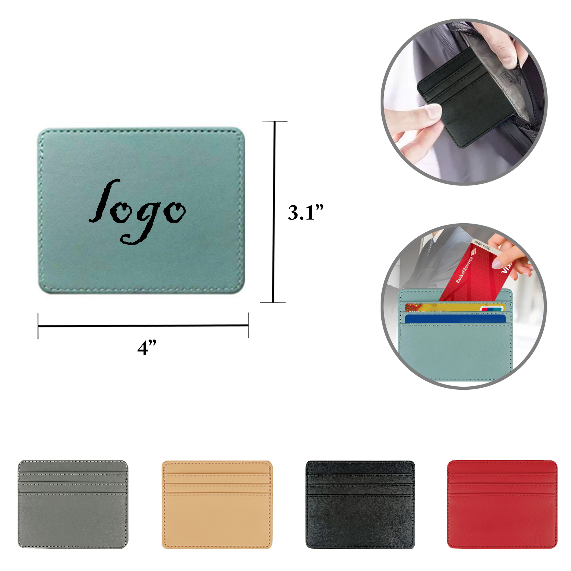 MOQ50 PU Leather Multi-Slot Card Wallet 2
