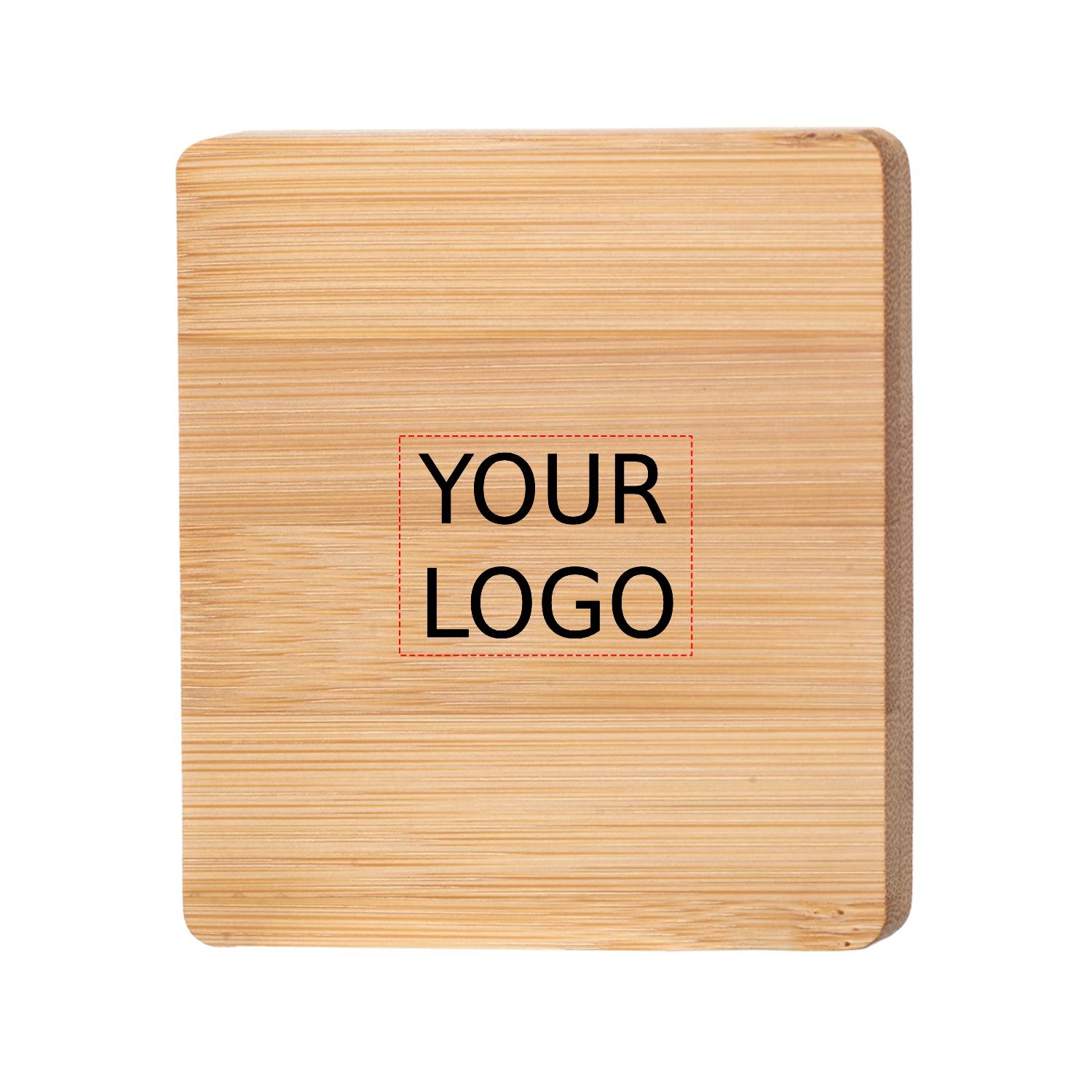 Square Bamboo Wood Coaster with Opener 2