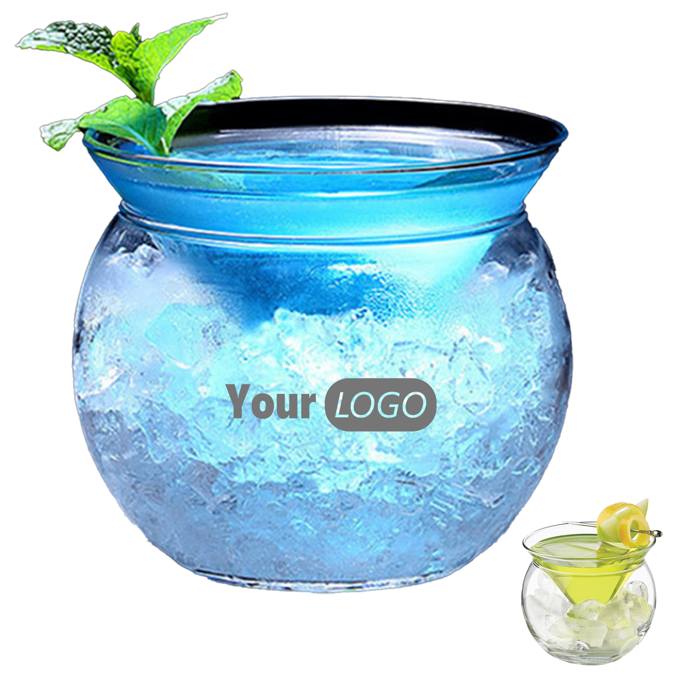 Glass Triangle Belt Base Cocktail Cup 2