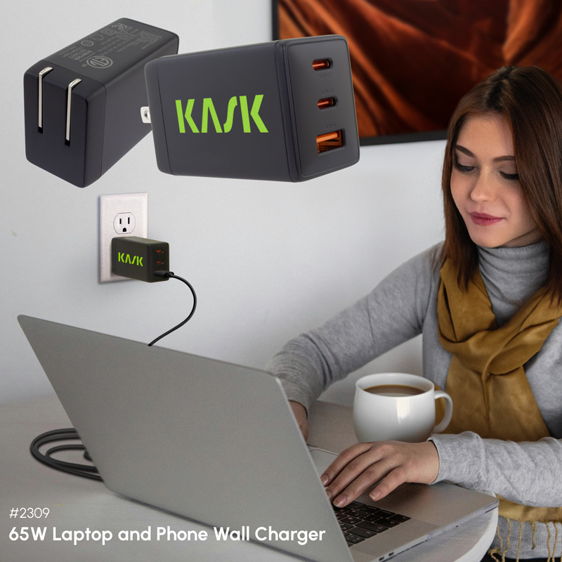65W Laptop and Phone Wall Charger 2