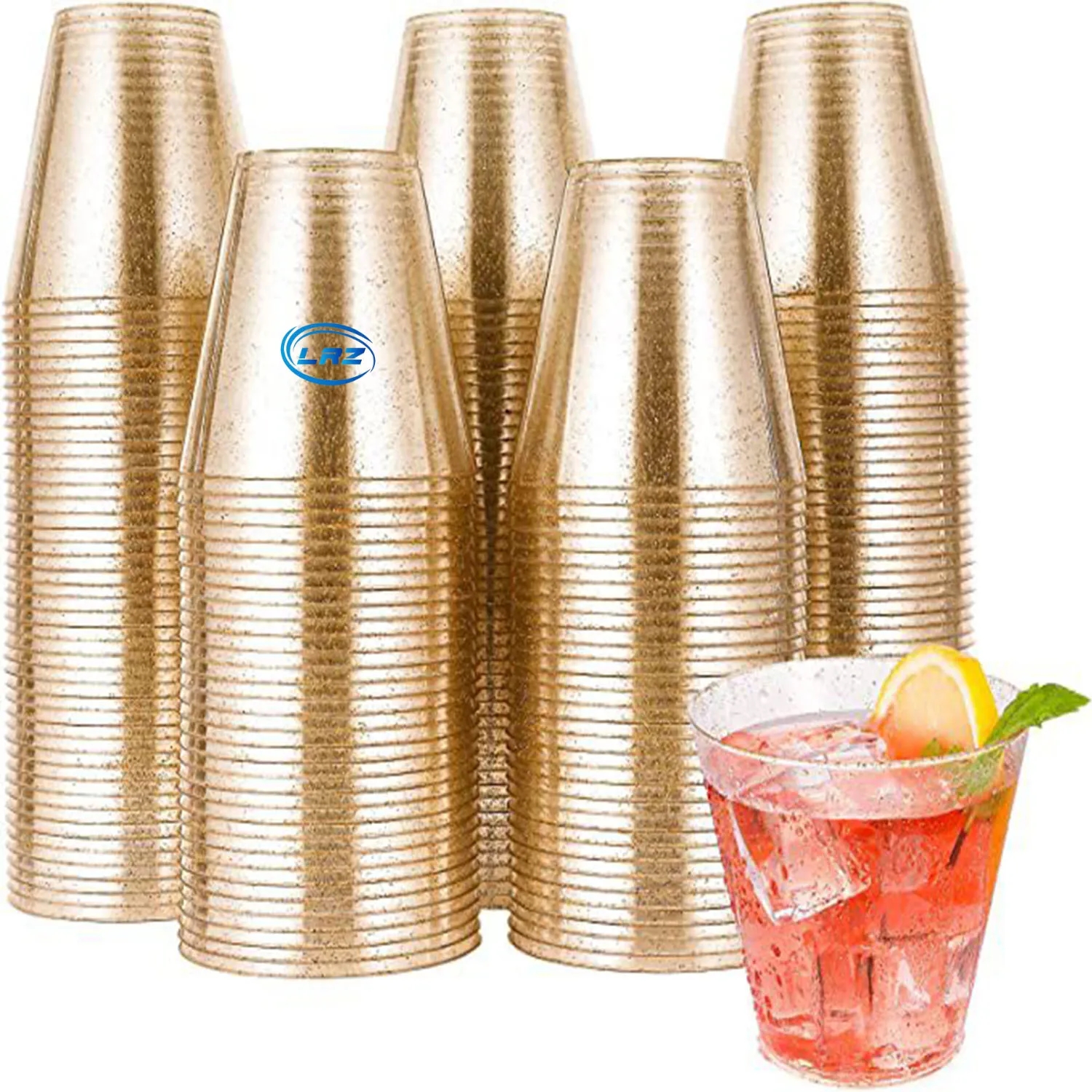 9oz Disposable Glitter Plastic Cups 3