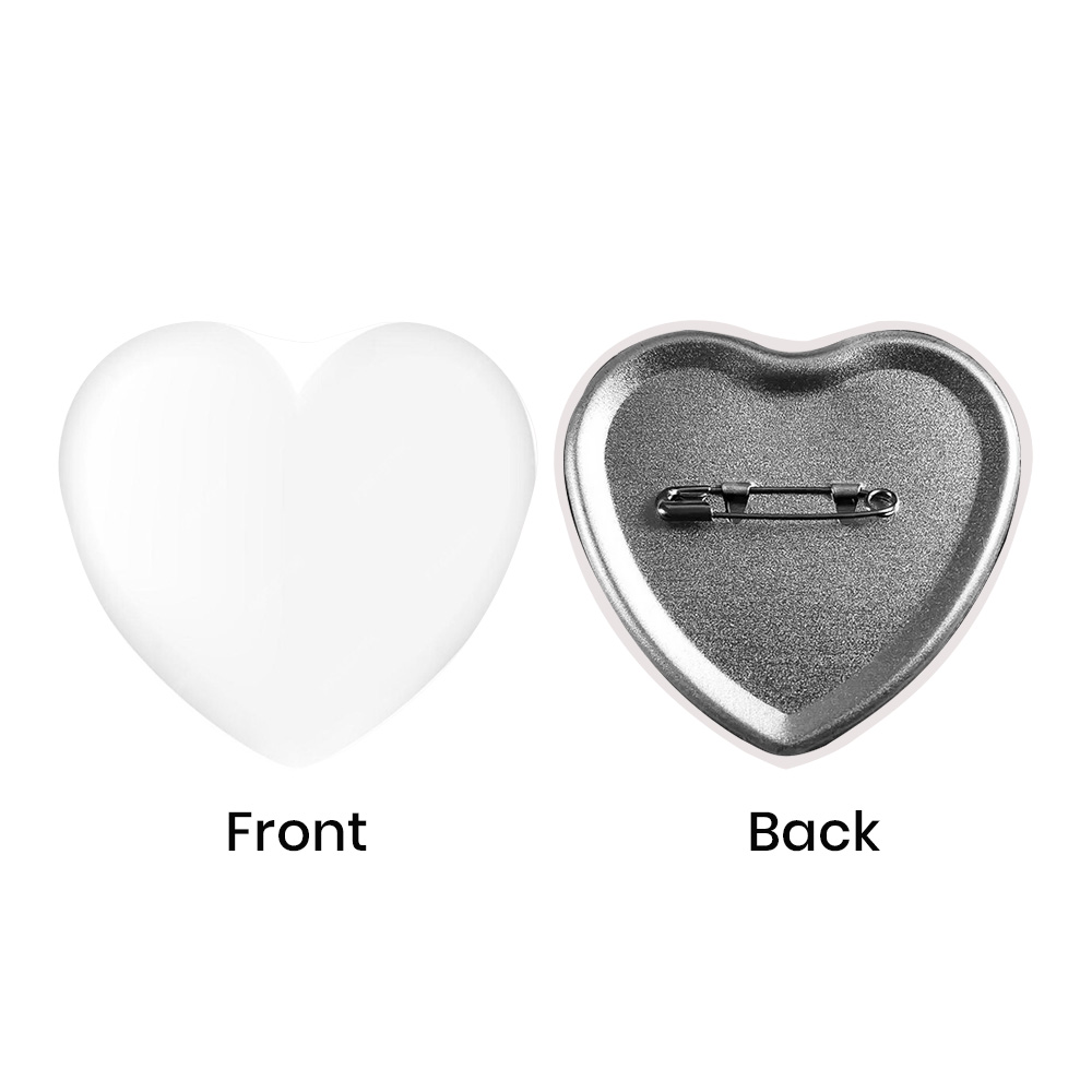 2.4" x 2" Heart-shaped Custom Button 1