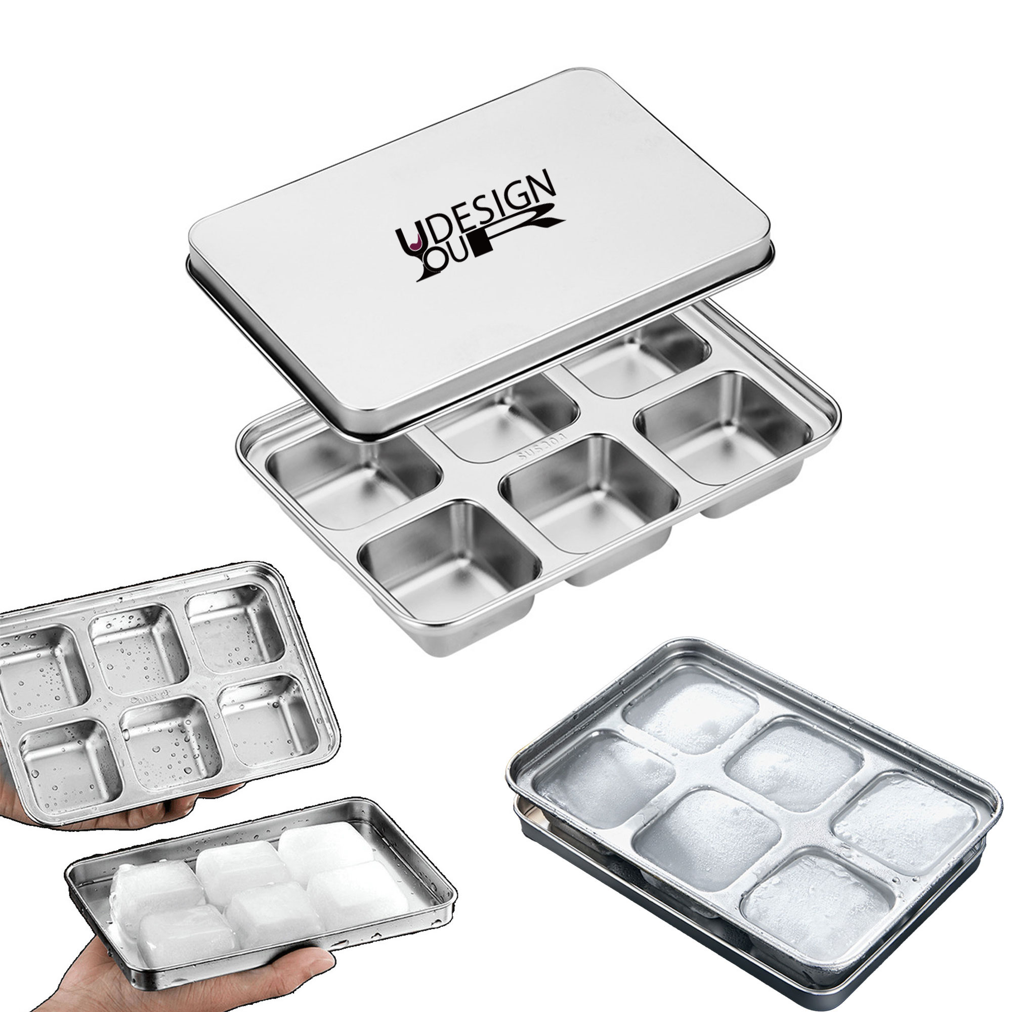 Stainless Steel 6 Grid Ice Cube Maker 2
