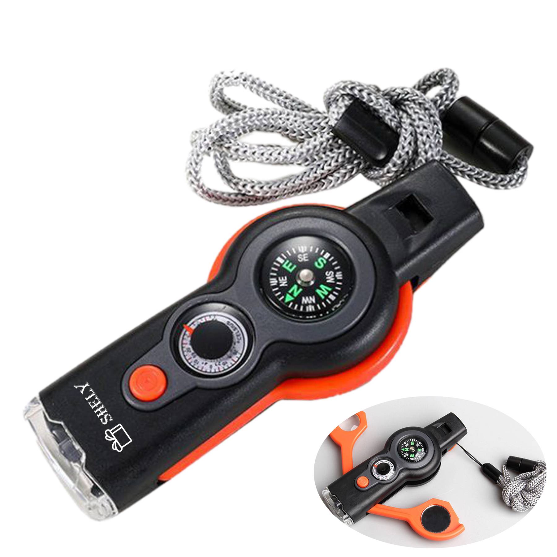 7-in-1 Emergency Whistles Hiking Essentials 2