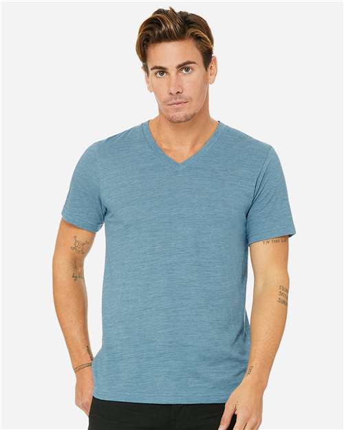 Unisex Textured Jersey V-Neck Tee - 3655 46