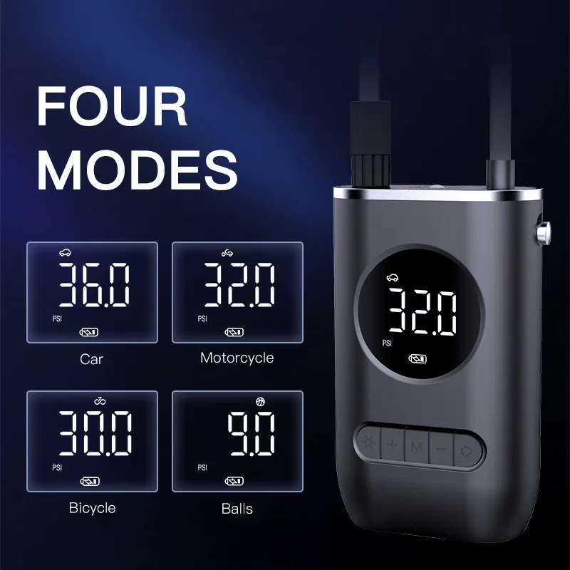 150PSI Cordless Air Pump for Car Tires with LED Light 5