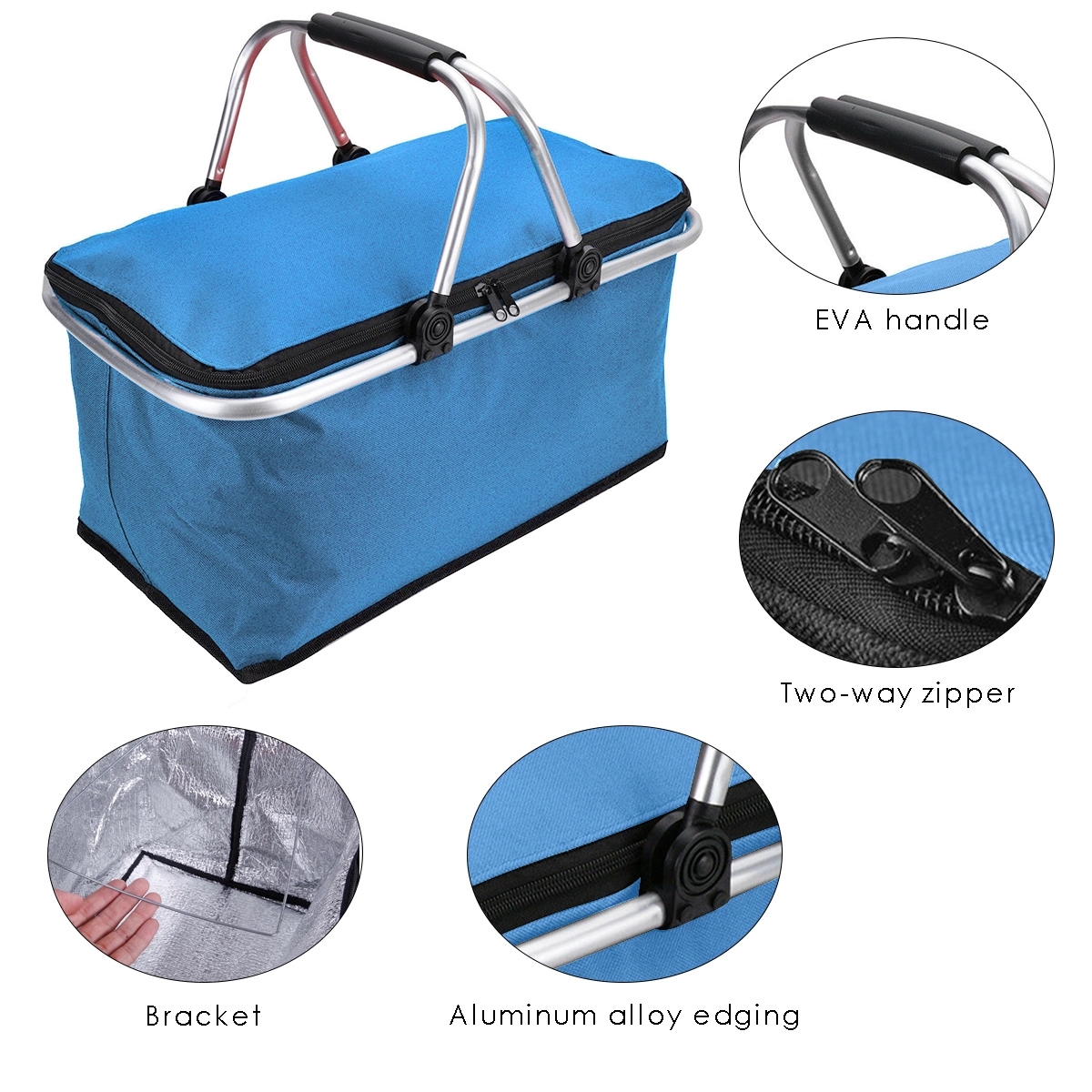 Picnic Folding Basket Shopping Camp Storage Box MOQ 50PCS 2