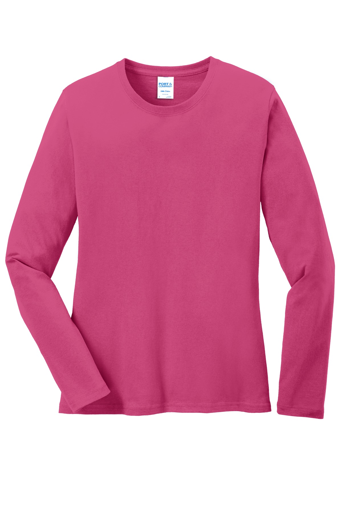 Port & Co Women's Long Sleeve Core Cotton Tee. LPC54LS 63