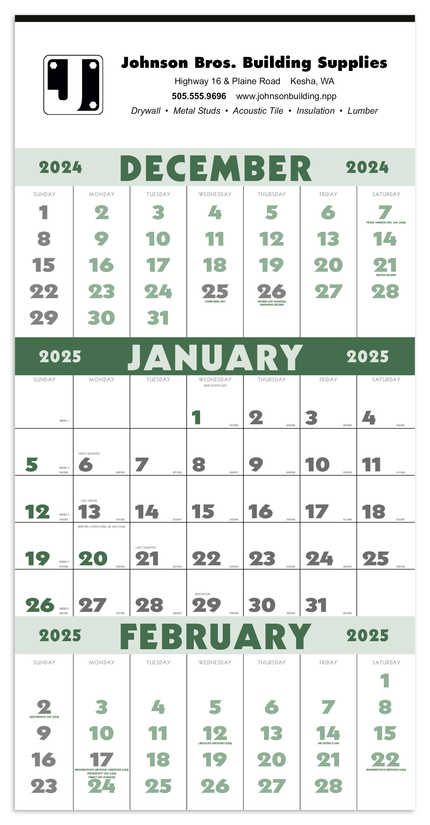 Triumph® Calendars 3-Month Planner (12 Sheet) 4
