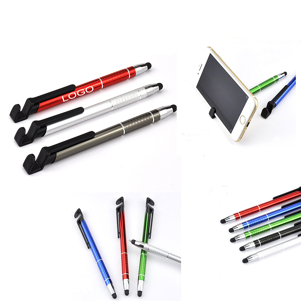 3-in-1 Capactive Touch Screen Ballpoint Pen with Phone Stand 1