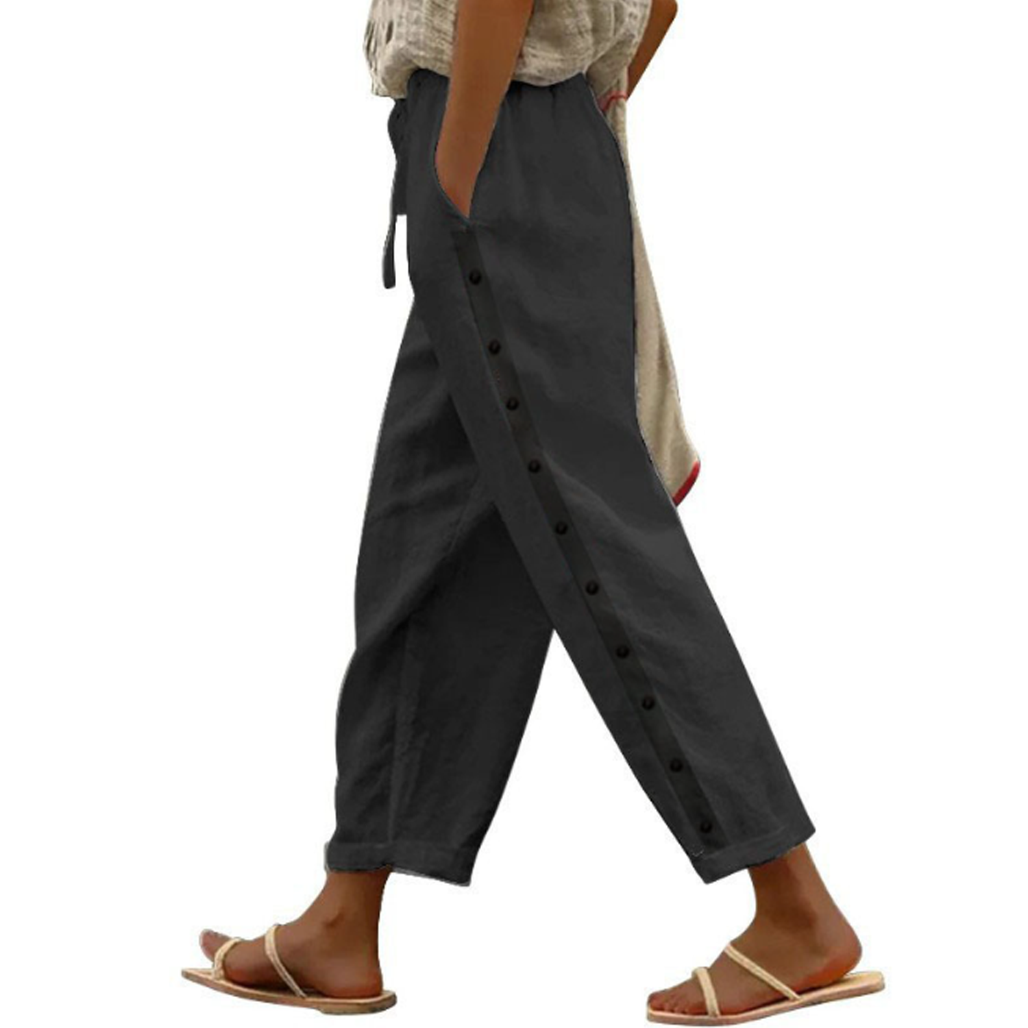 Autumn Women's Loose Casual Cropped Trousers 4