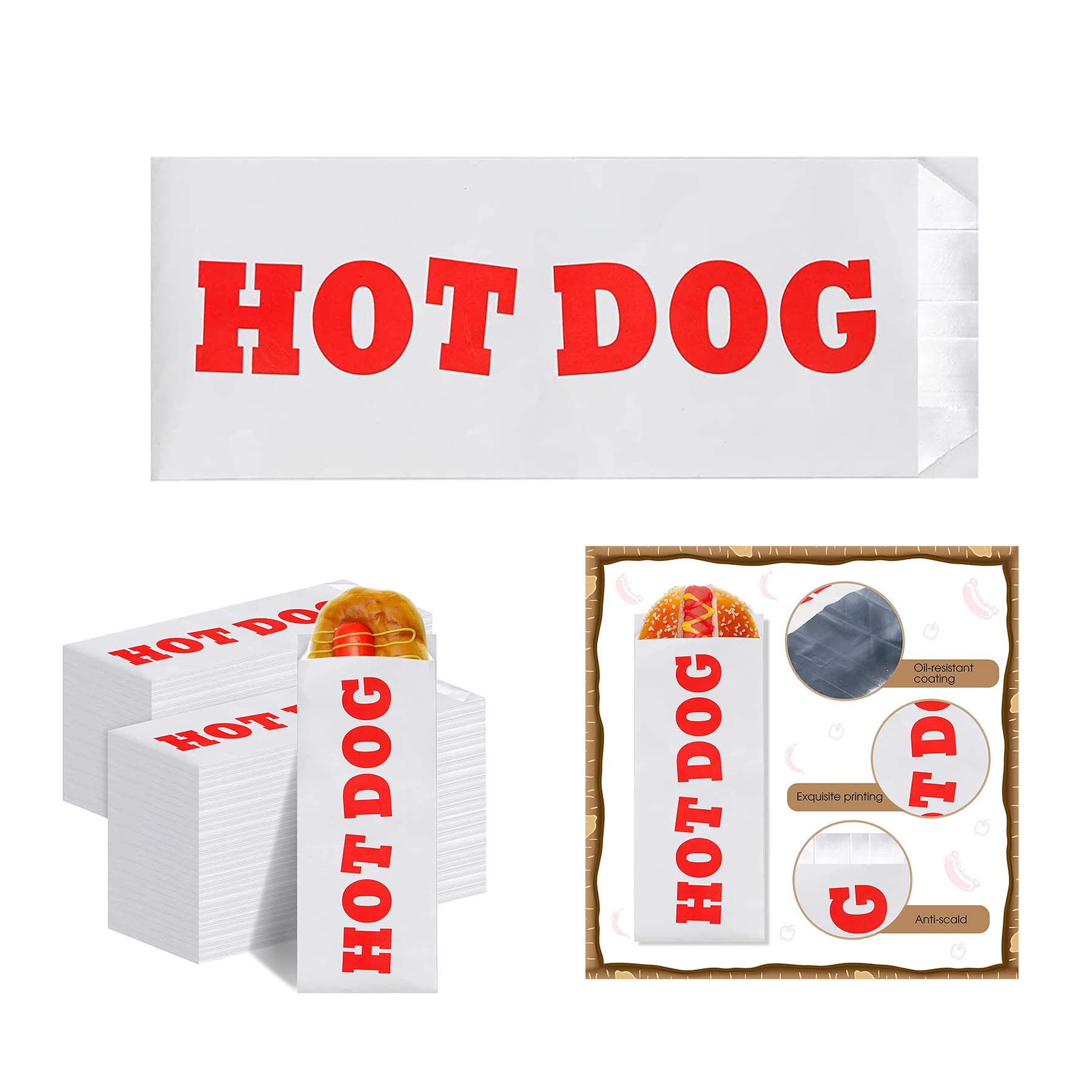 Foil Hot Dog Sleeves 2