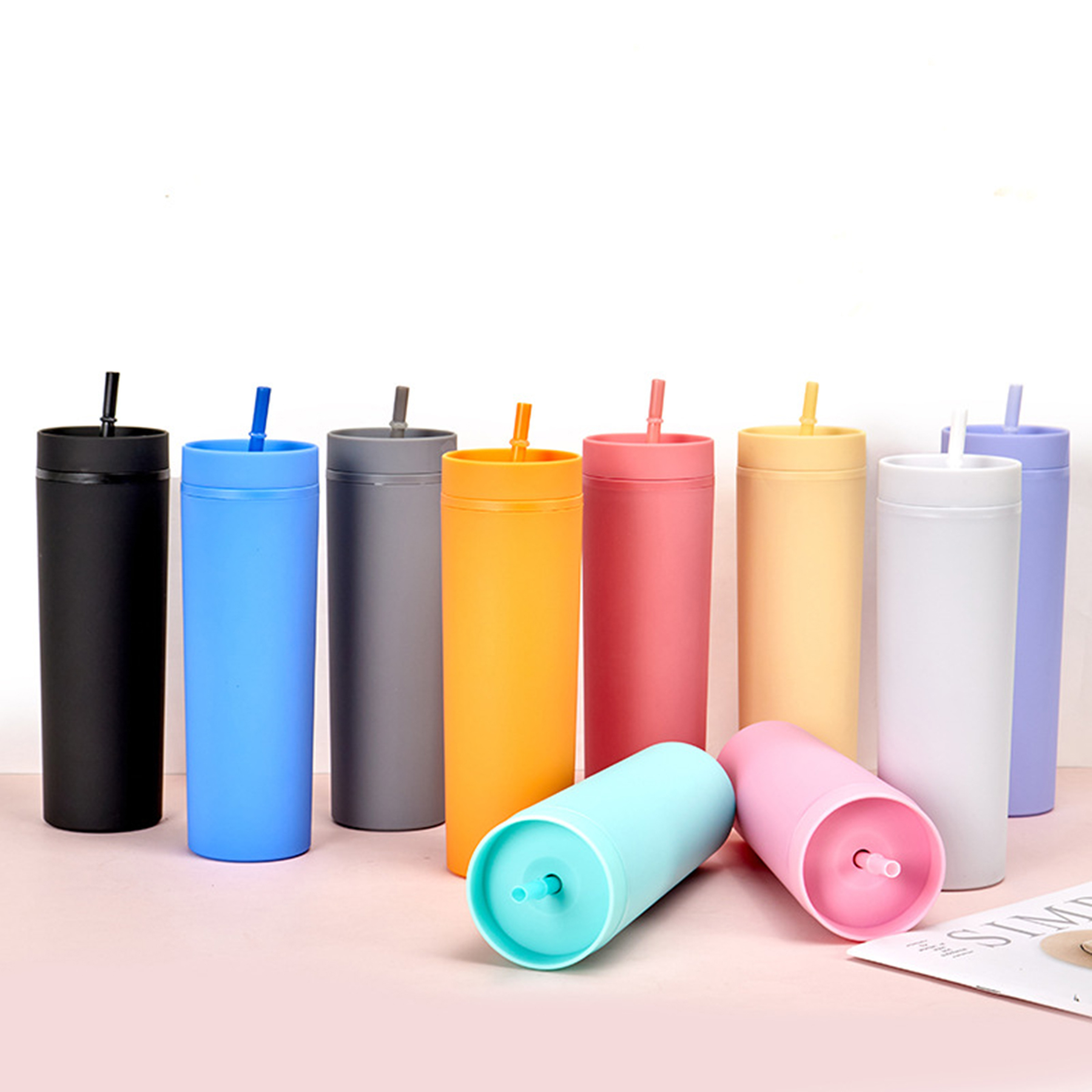 Colored Acrylic Skinny Tumblers 2
