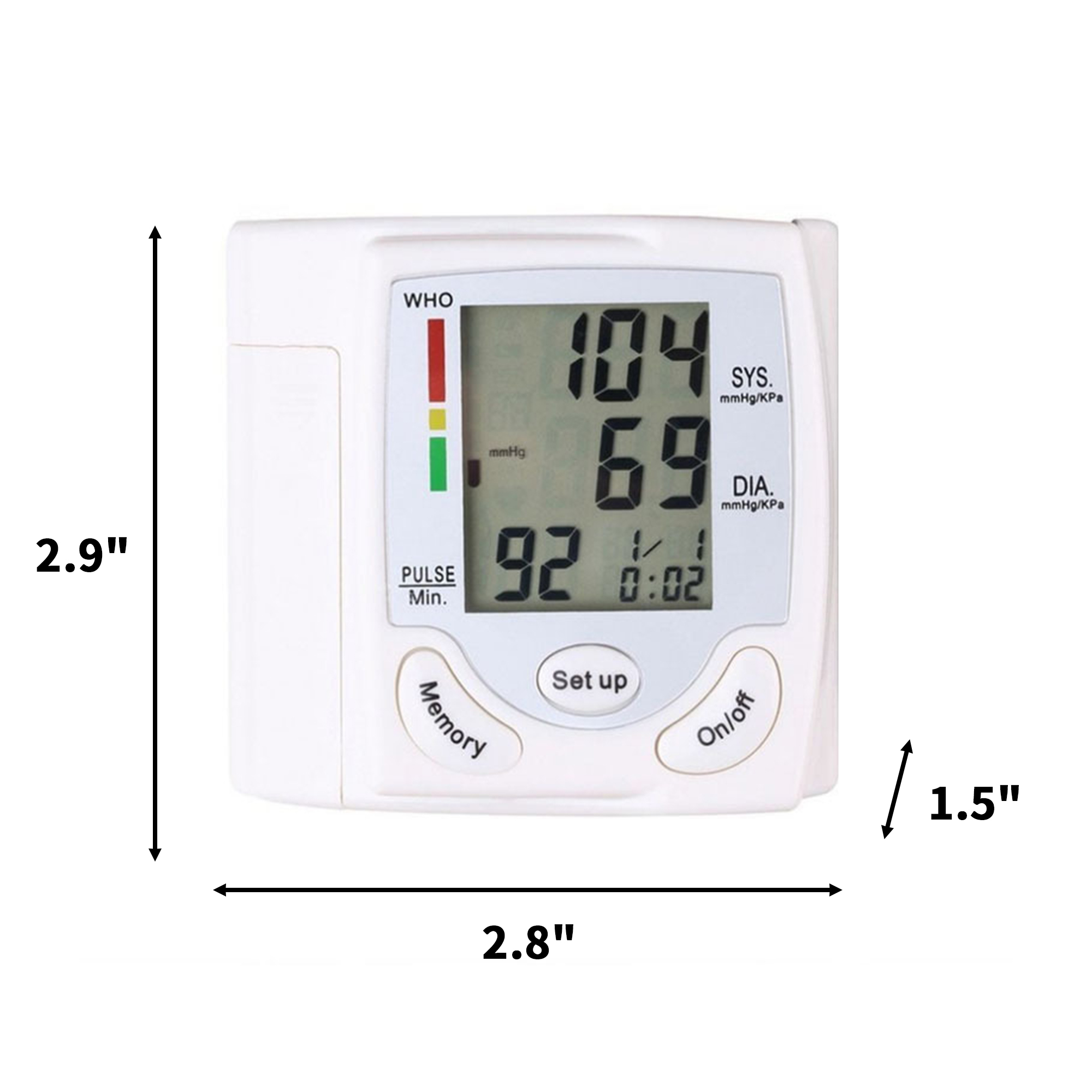 Wrist Blood Pressure Monitor With Heart Rate Display 3