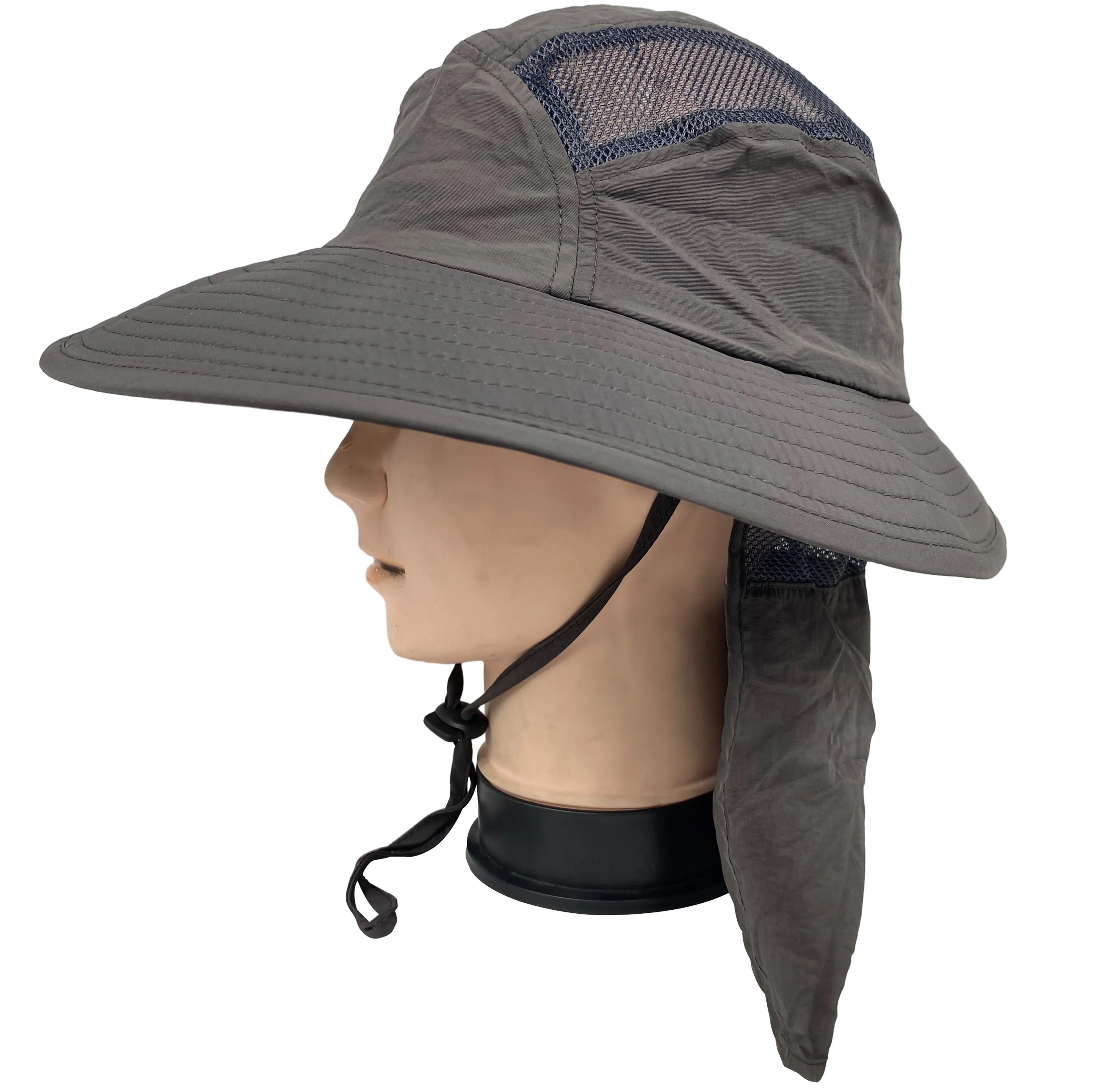 Wide Brim Waterproof Safari Mesh Bucket Hat 6