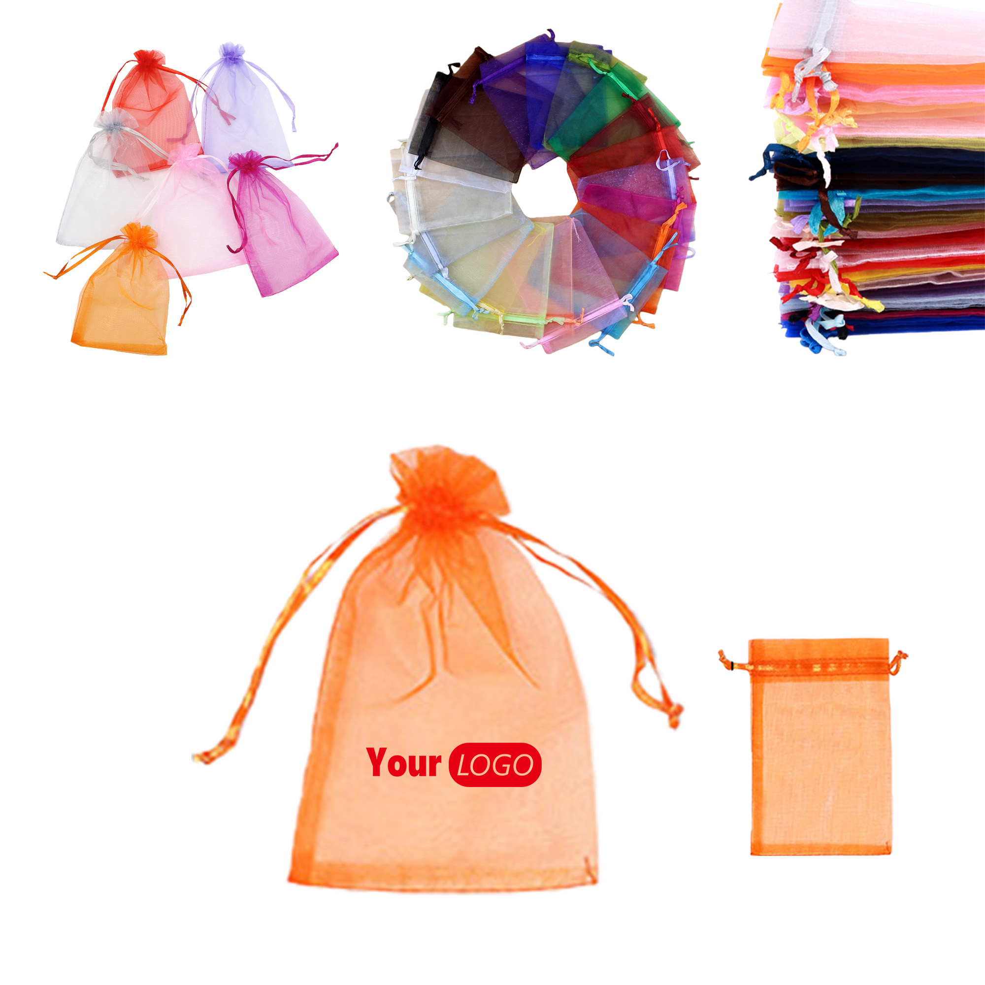 Custom Logo Organza Drawstring Bag 2