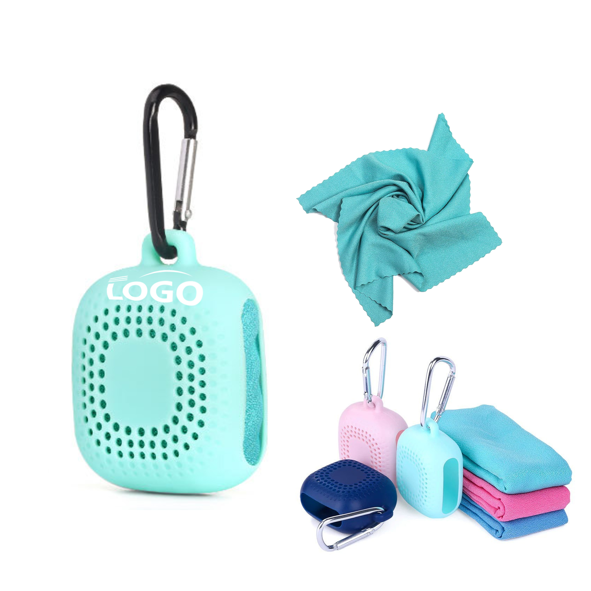 Quick Dry Microfiber Towel with Carabiner Clip 3