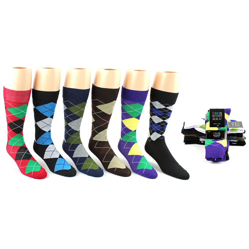 Men's Dress Socks - Argyle Patterns 10-13 2