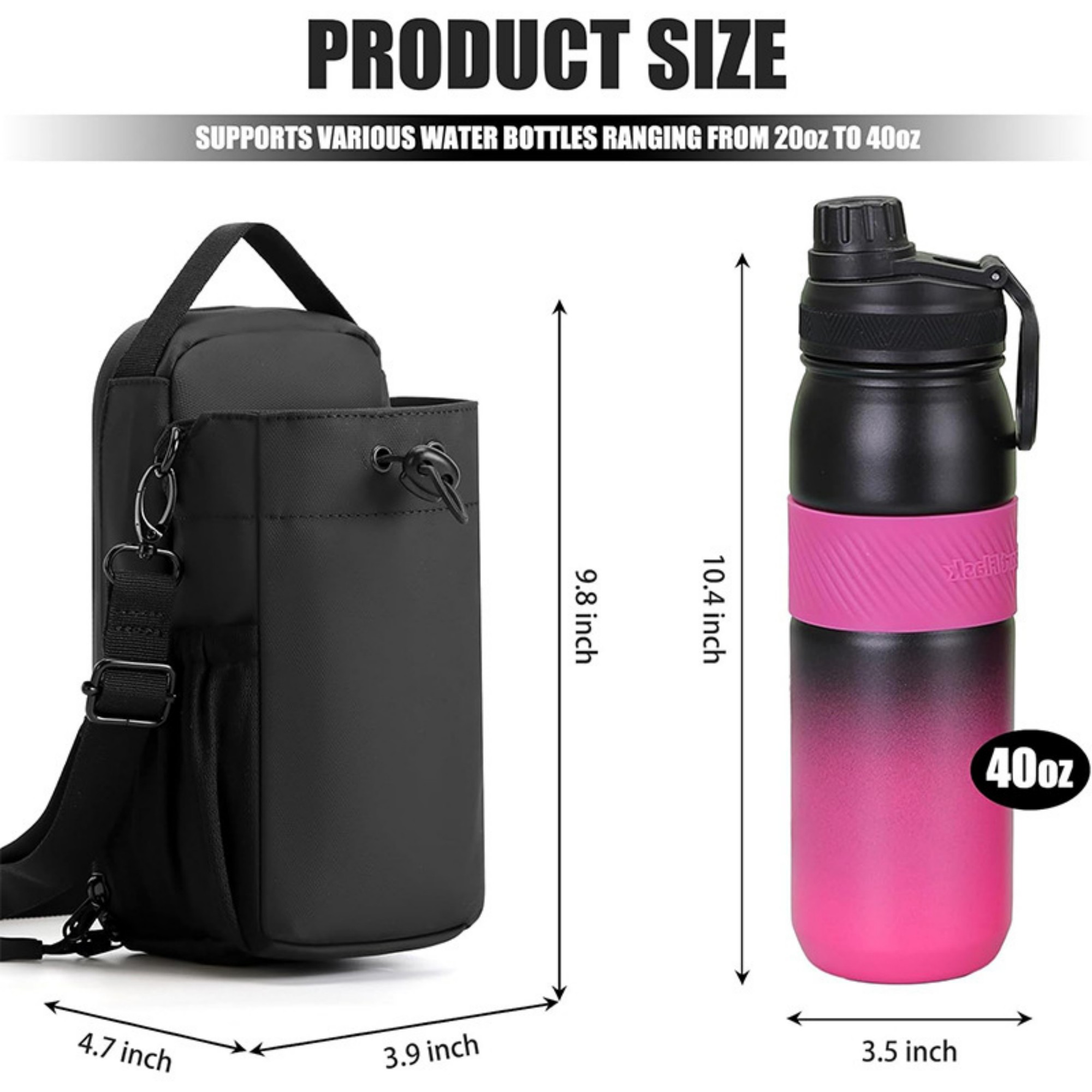 Magnetic Water Bottle Bag Sling Bag 3