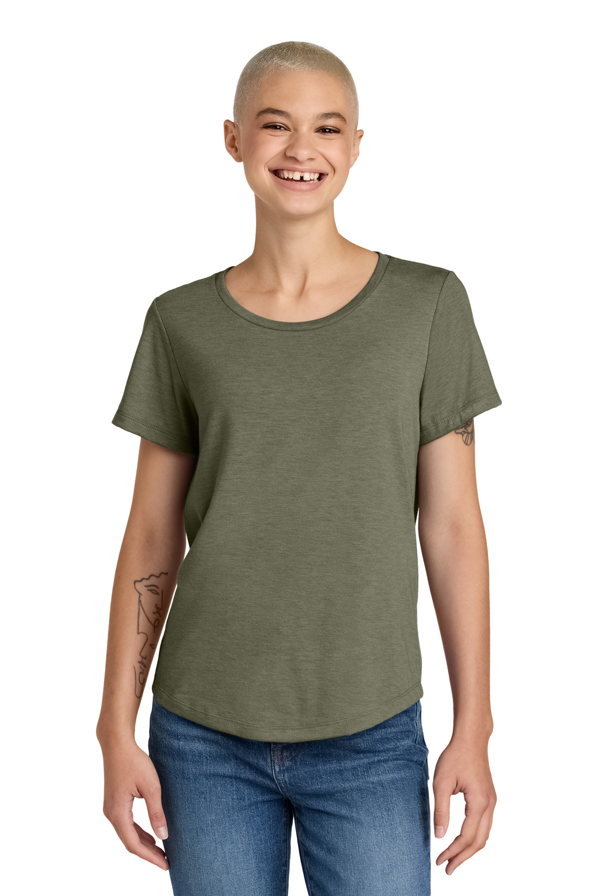 Allmade Women's Relaxed Tri-Blend Scoop Neck Tee AL2015 62