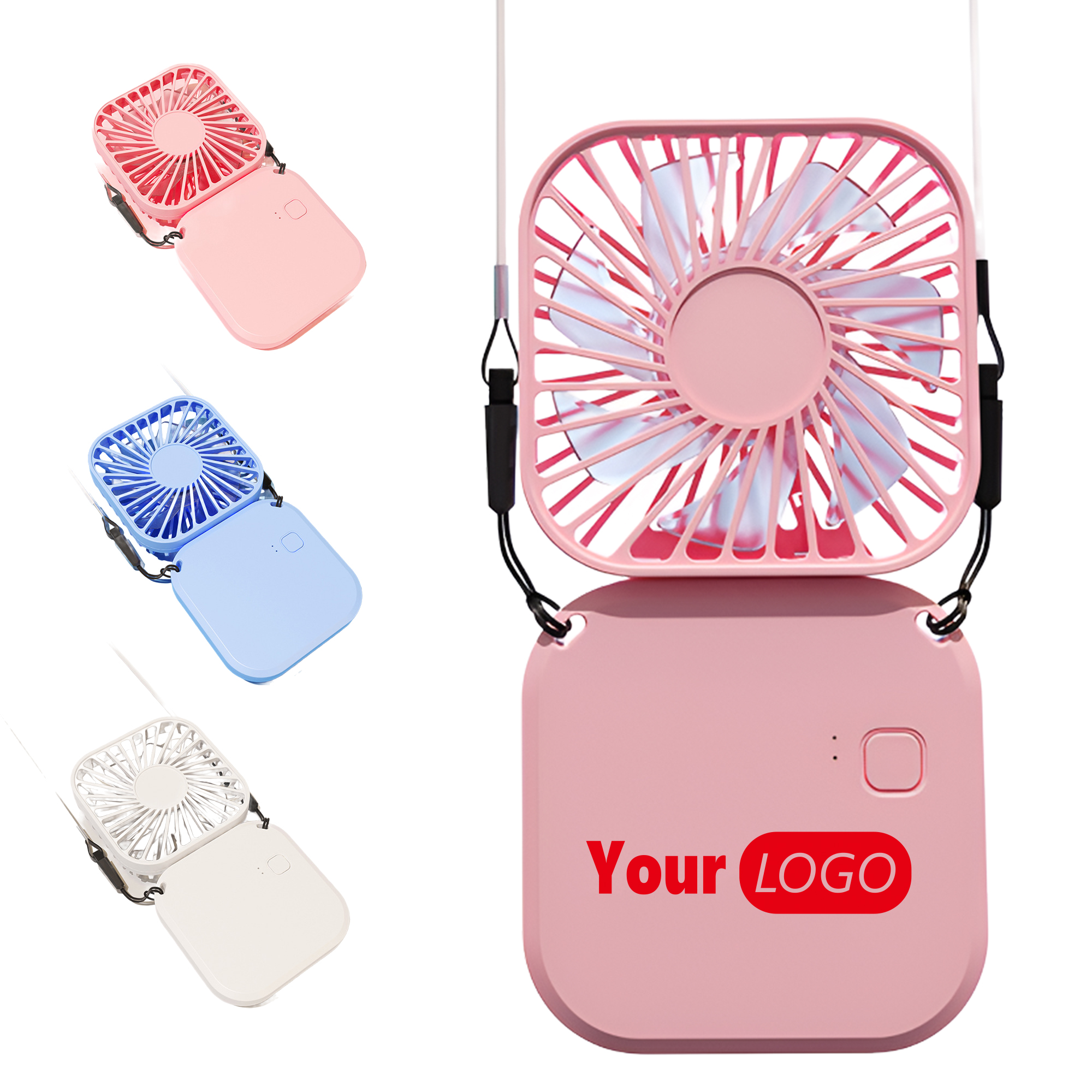 MOQ 50 Foldable Handheld Fan USB Rechargeable Neck Fan 2