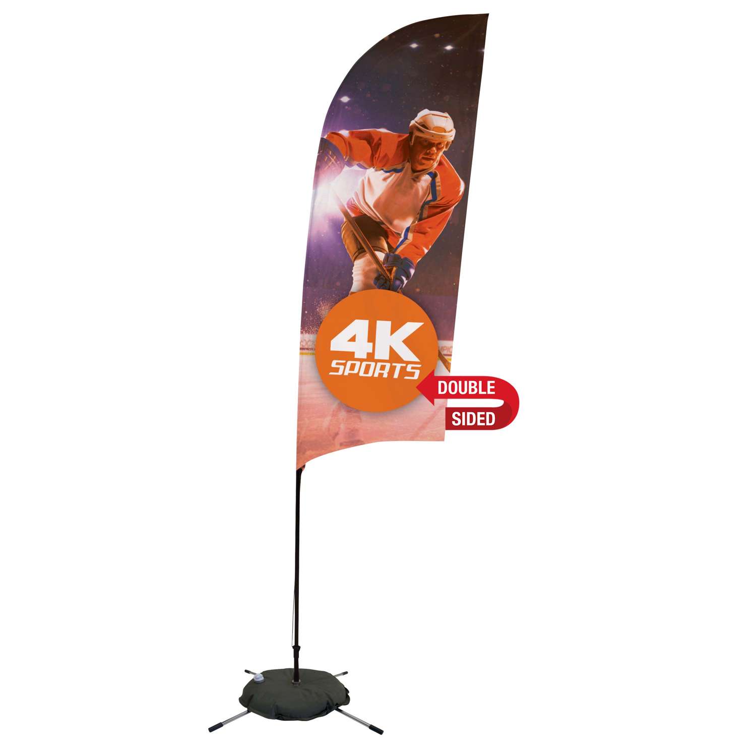9' Streamline Razor Sail Sign Kit (Double-Sided with Scissor Base) 2