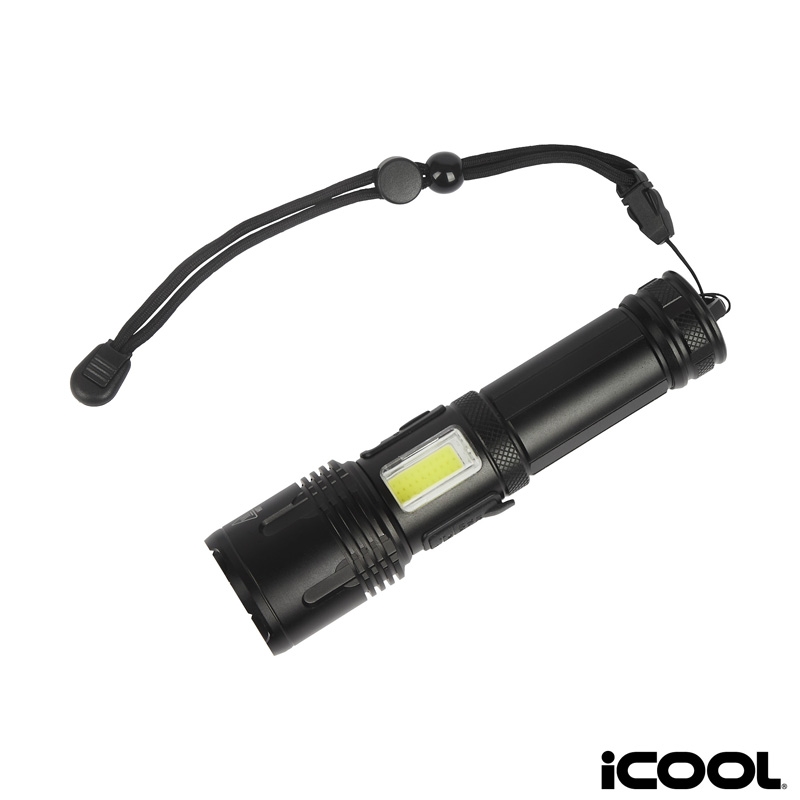 iCOOL Longmont Rechargeable 1000-Lumen Aluminum Tactical Flashlight 3