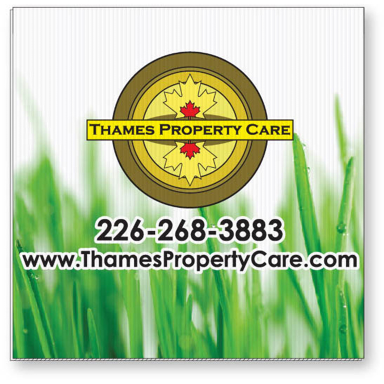 5/32" White Coroplast Sign, 23.25" x 23.25" Rectangle, Full Colour