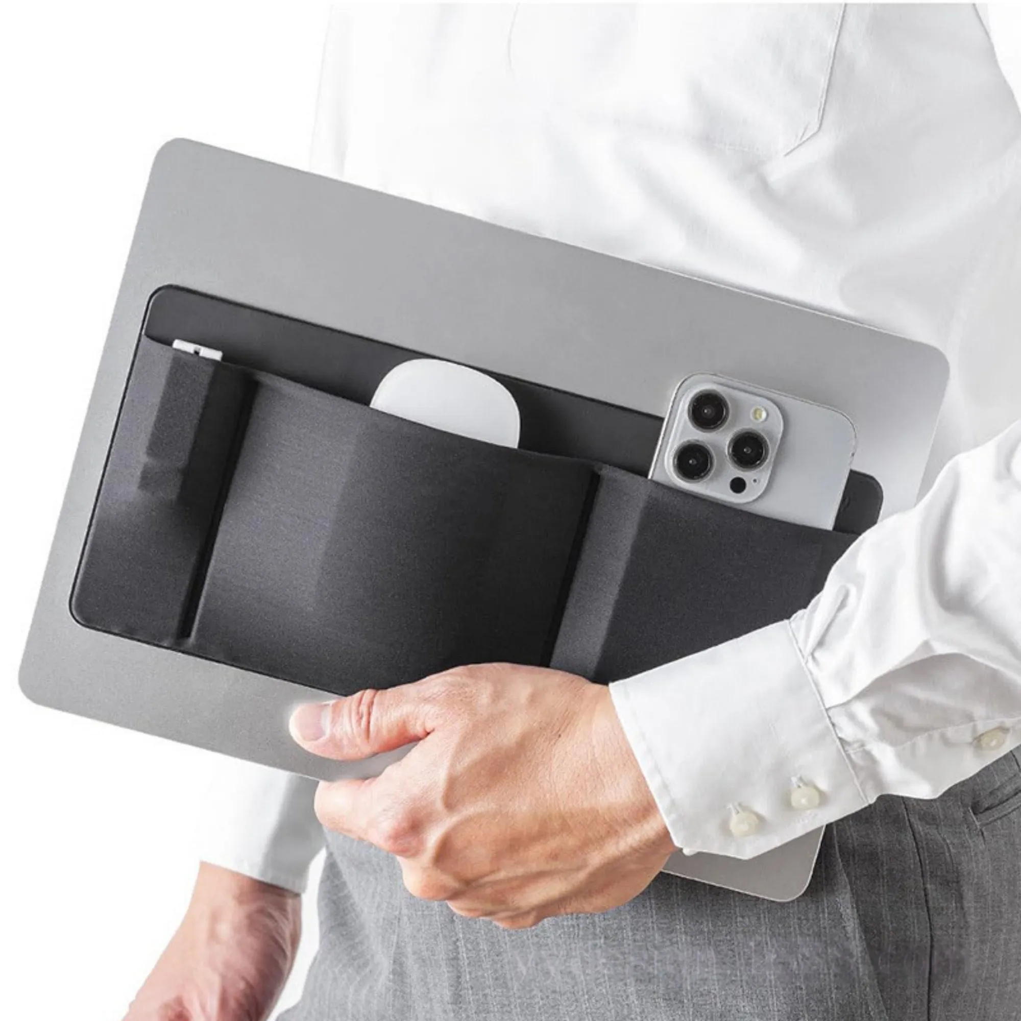 Adhesive Laptop Mouse Holder Organizer 9