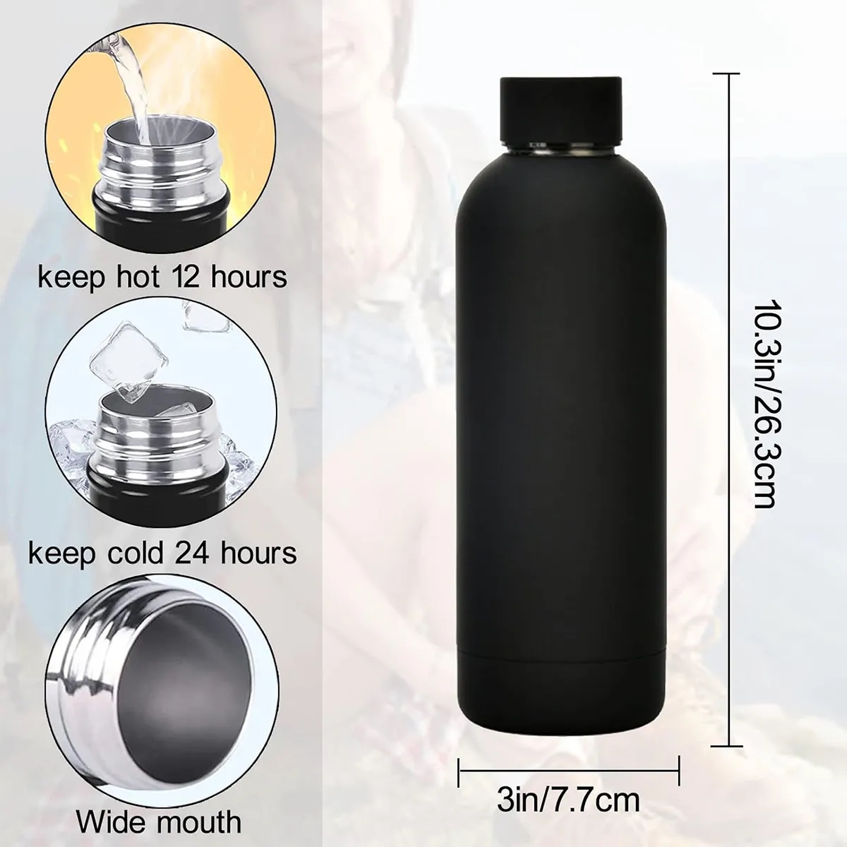 In Stock Matte Double Wall Vacuum Insulation Sports Water 8