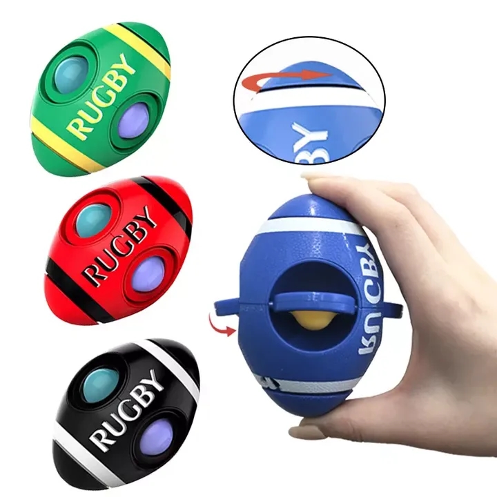 Rugby Rotating Gyro Push Pop It Fidget Toy 5
