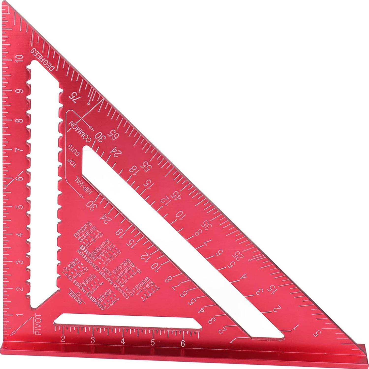 7 Inch Aluminum Triangle Ruler-Metric & Imperial Scale 6