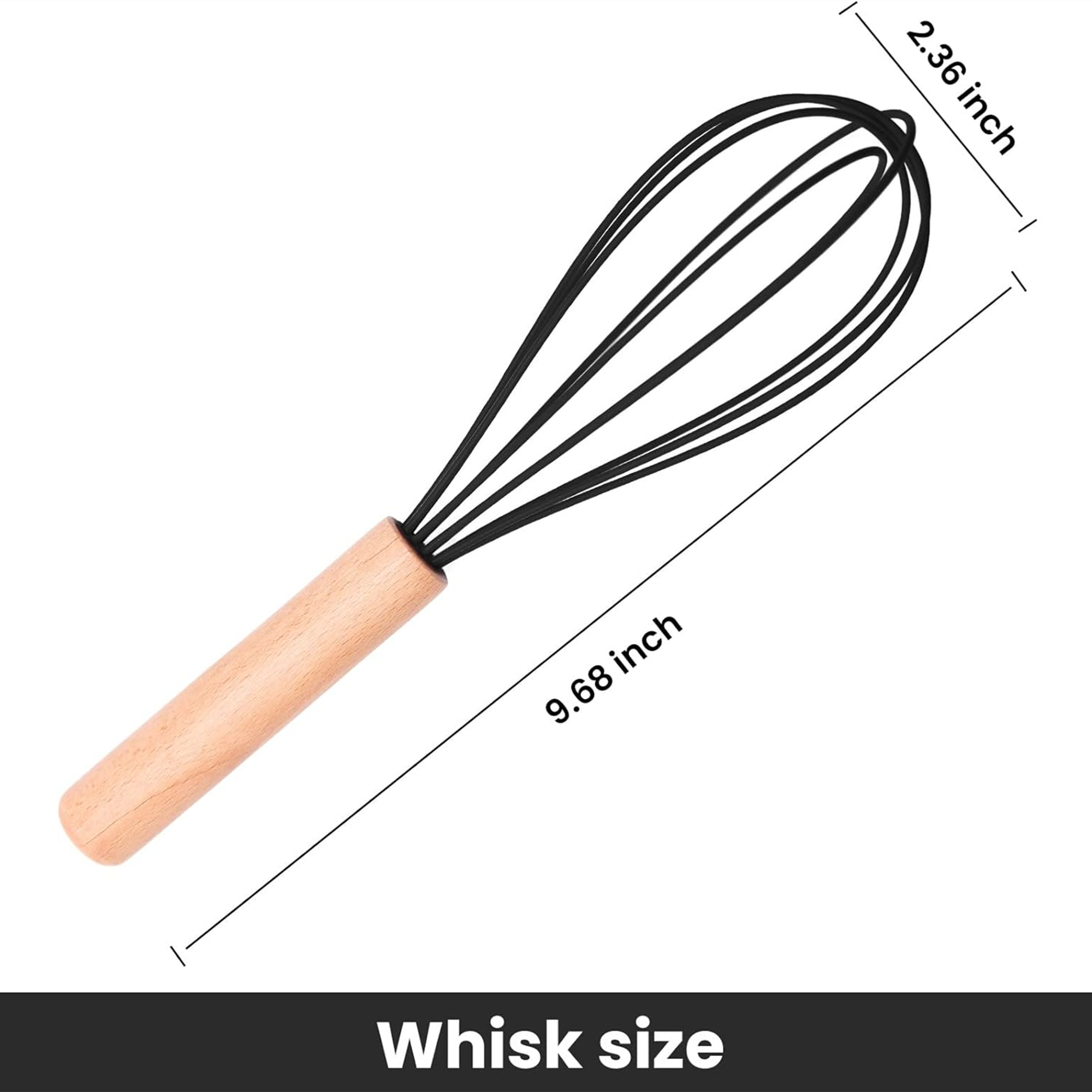 Silicone Whisks With Wooden Handle 4