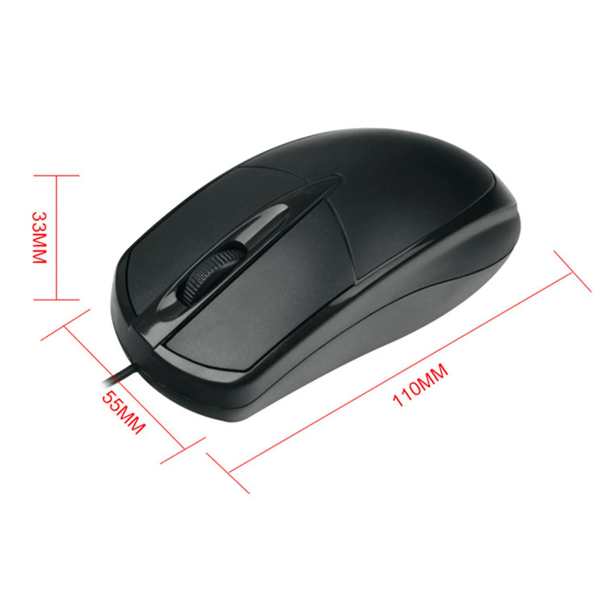 3-key Wired USB Office Mouse 5