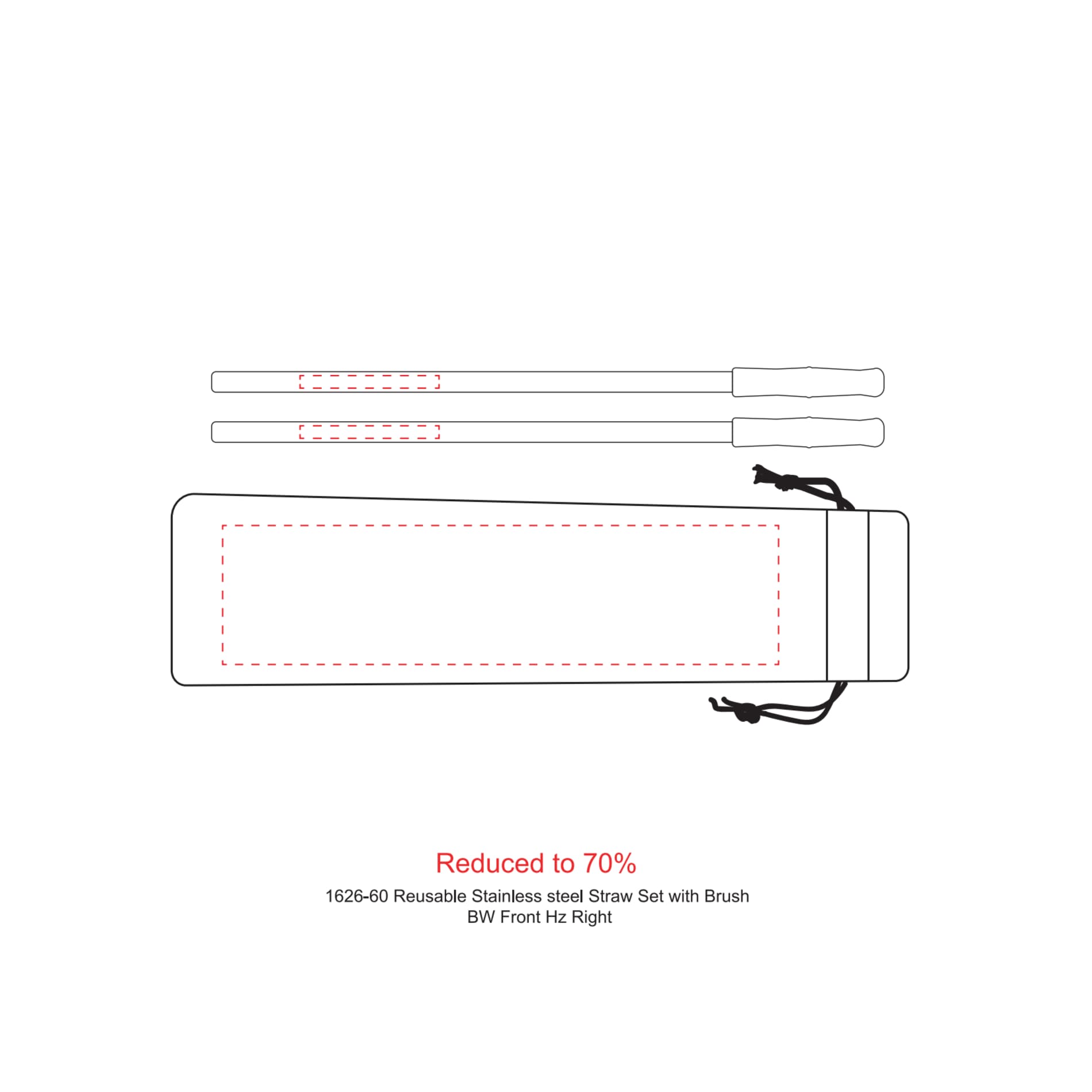 Reusable Stainless steel Straw Set with Brush 10