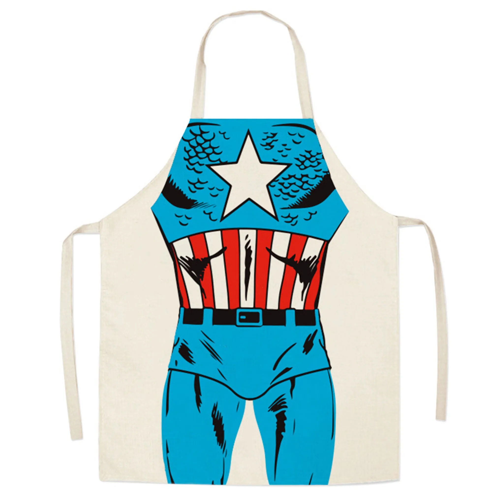 Waterproof Cartoon Apron Superhero Universal Kitchen Bib 1
