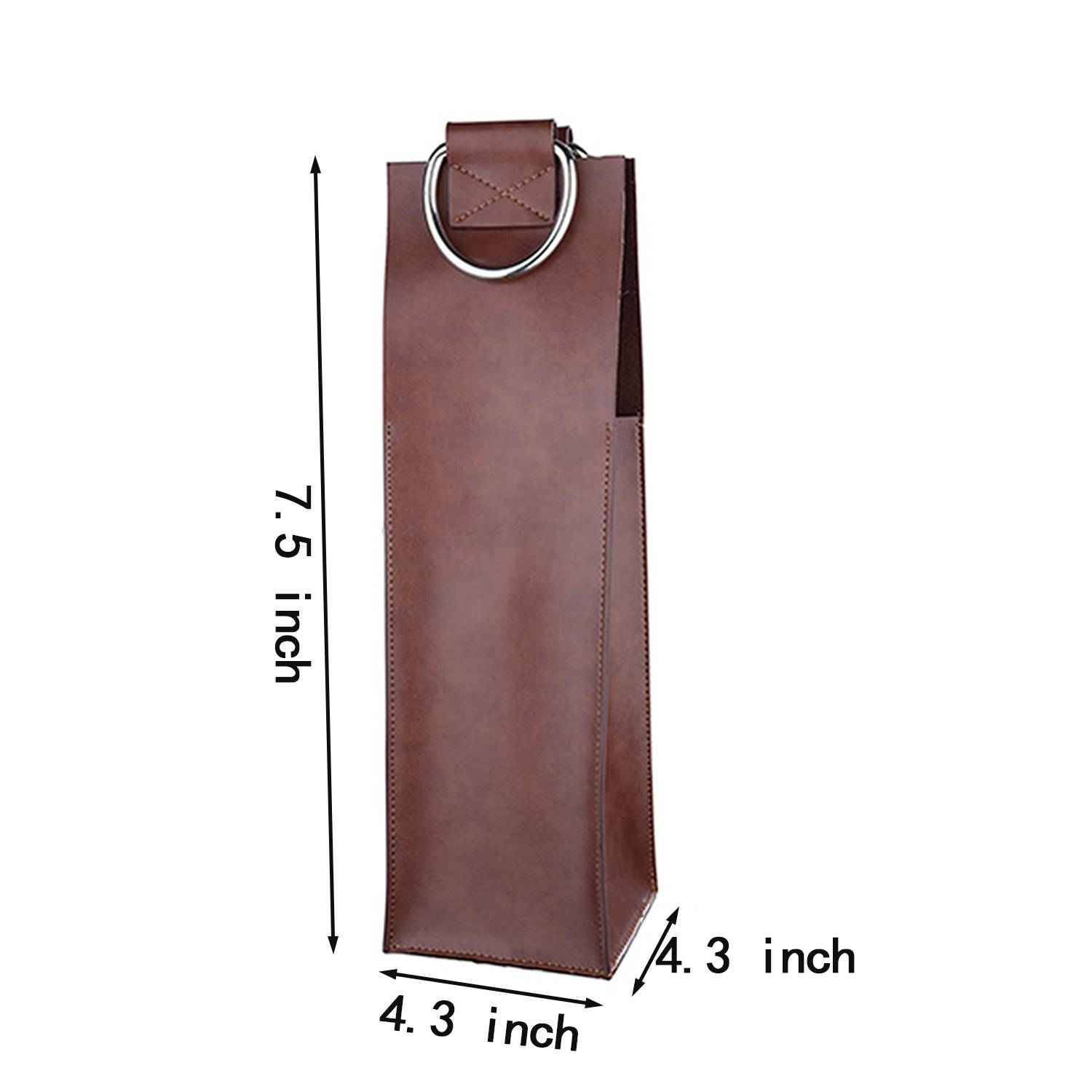 Leather 1-Bottle Wine Tote 3