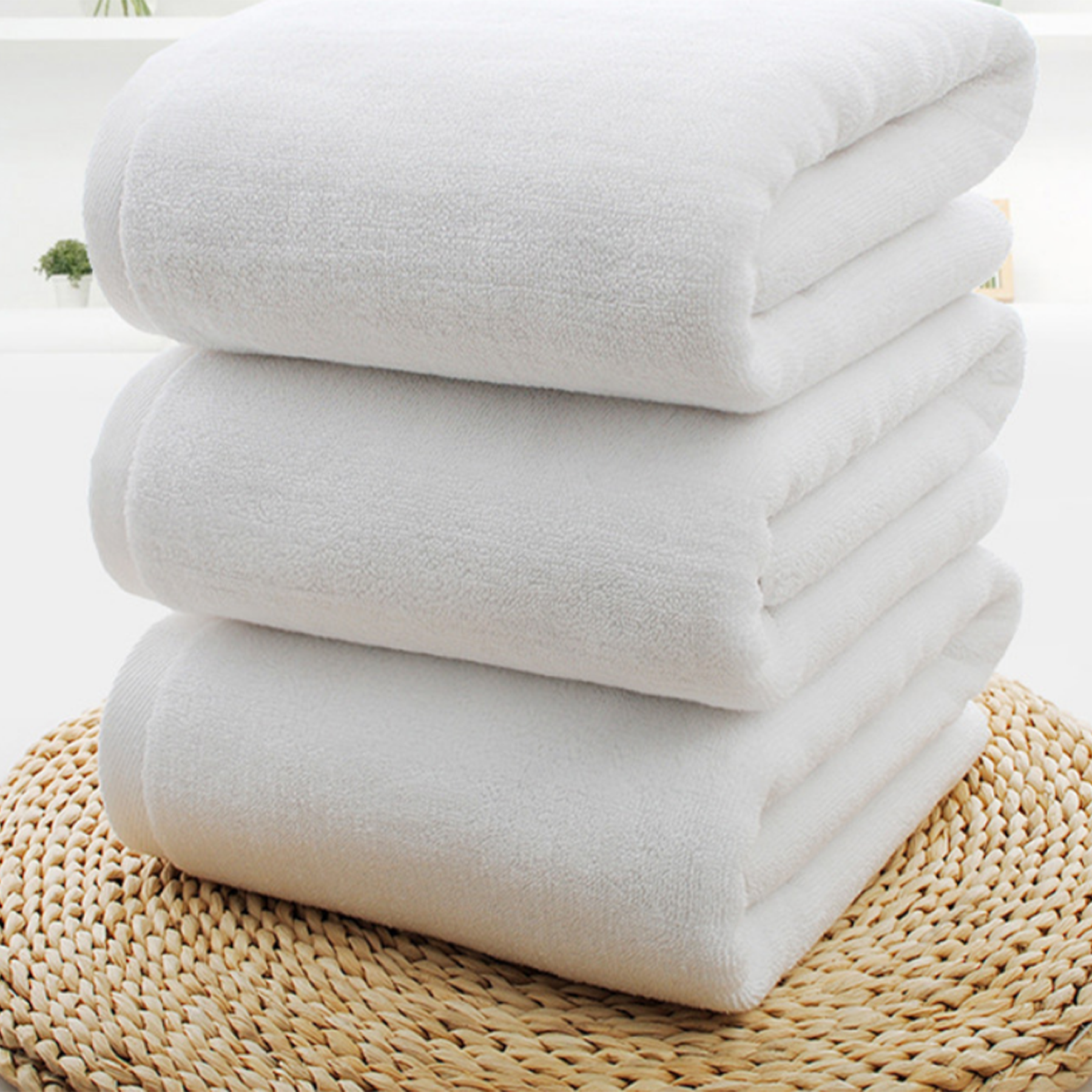 100% Cotton White Soft Bath Towel 15.7"x27.5" 1